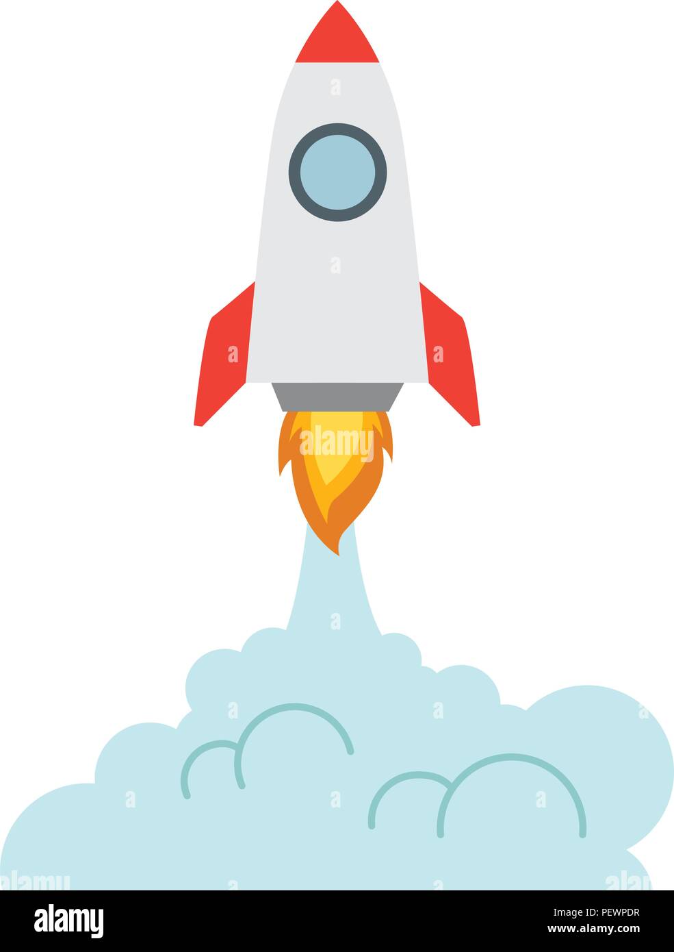 rocket start up with smoke Stock Vector Image & Art - Alamy