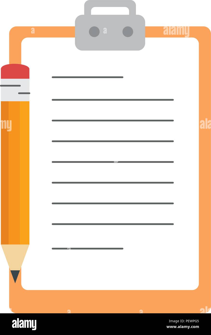 clipboard checklist with pencil Stock Vector Image & Art - Alamy