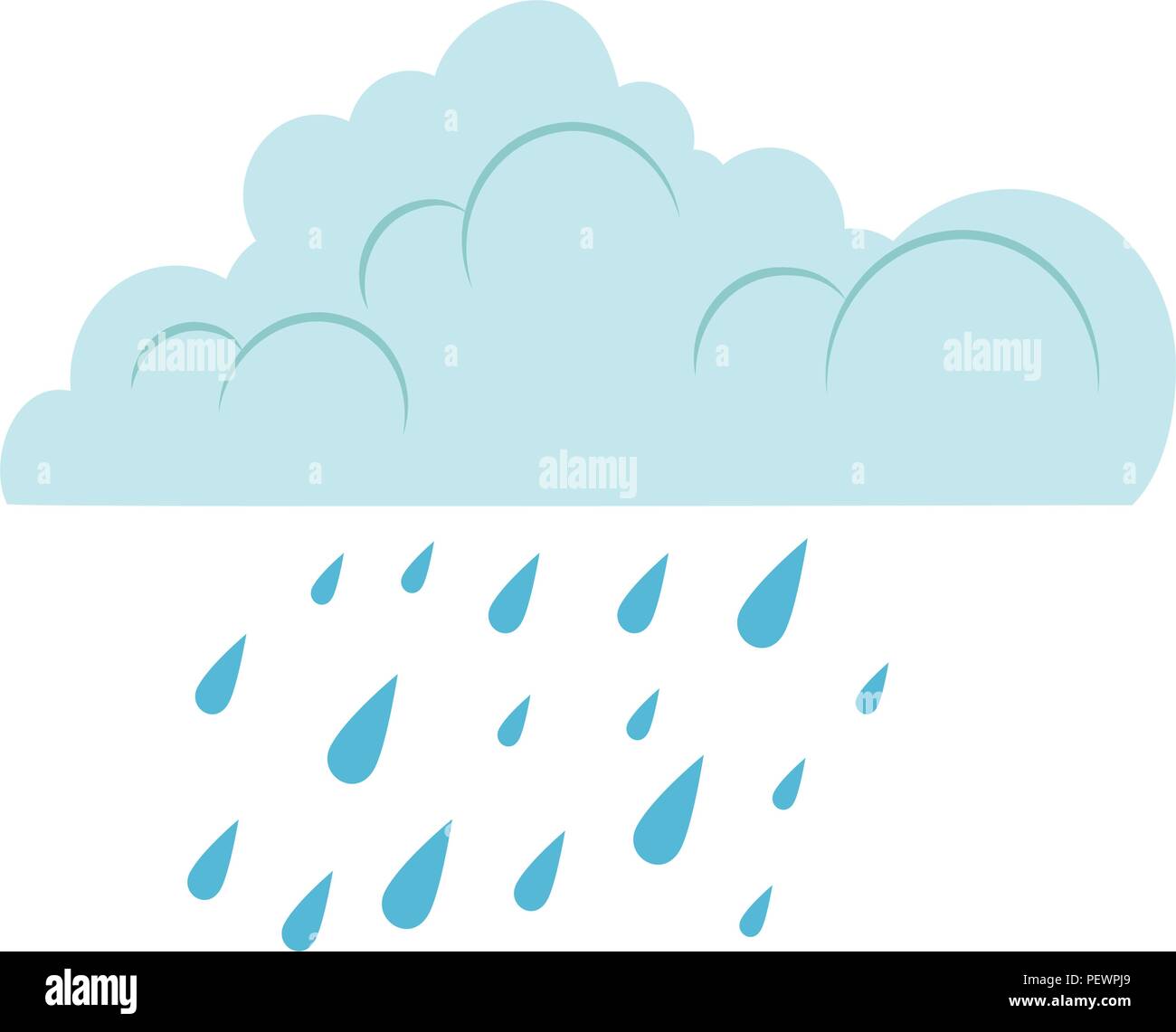 cloud with rain drops Stock Vector Image & Art - Alamy