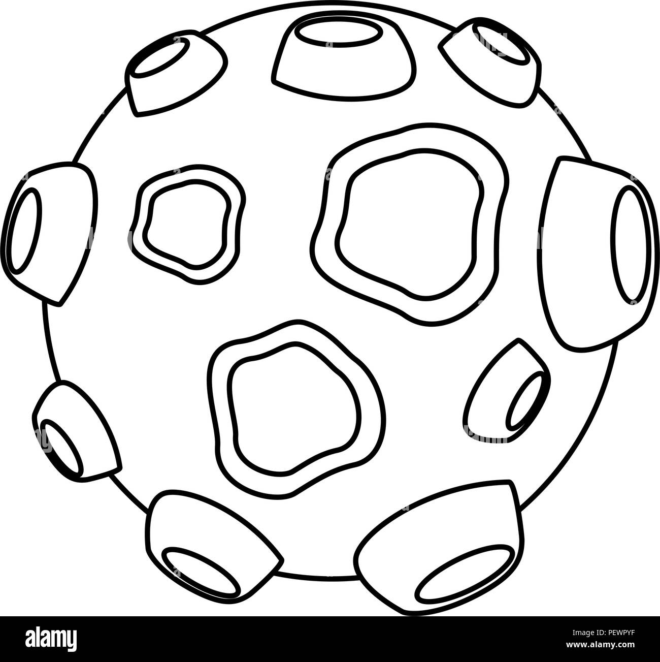 asteroid with craters space icon Stock Vector Image & Art - Alamy