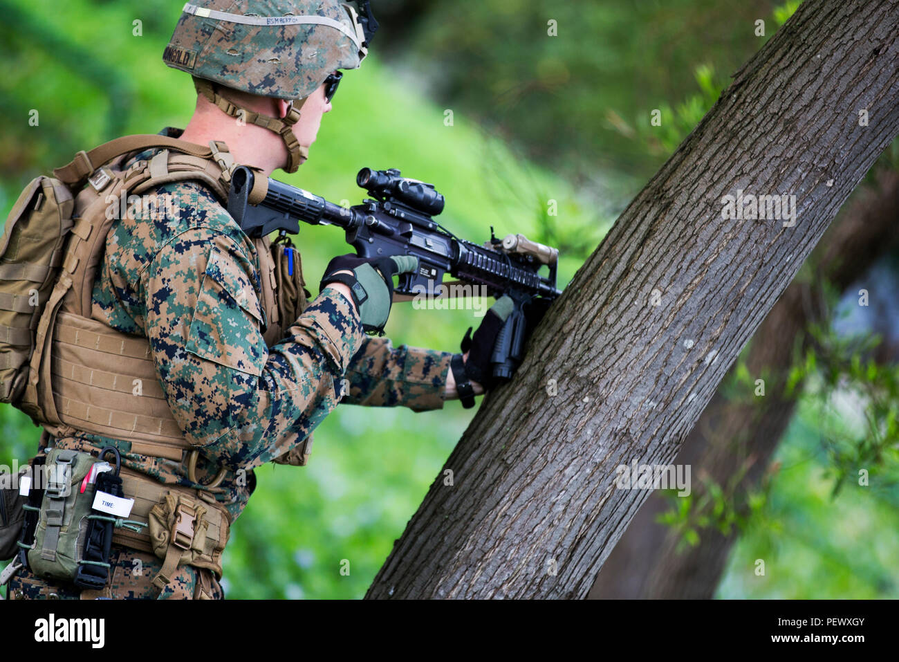 U.S. Marine Corps Cpl. Seth D. Mongold, squad leader, 2nd platoon Bravo ...