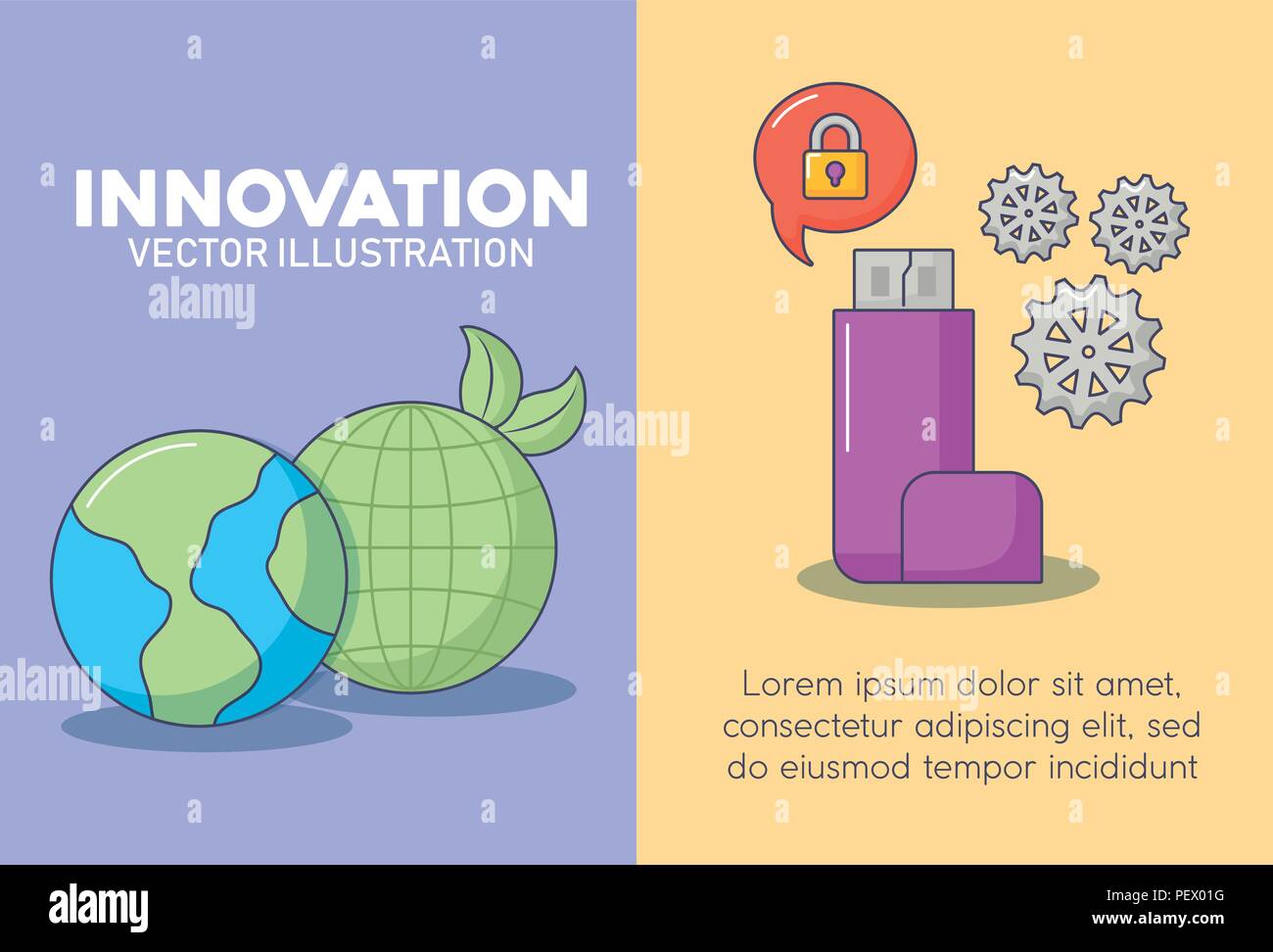 infographic presentation of innovation and technology concept with over ...