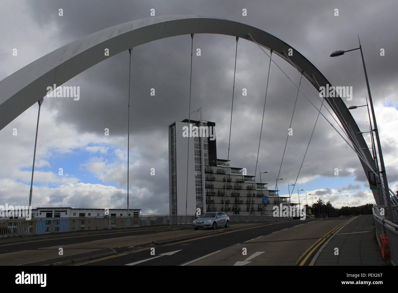 squinty bridge Glasgow Stock Photo