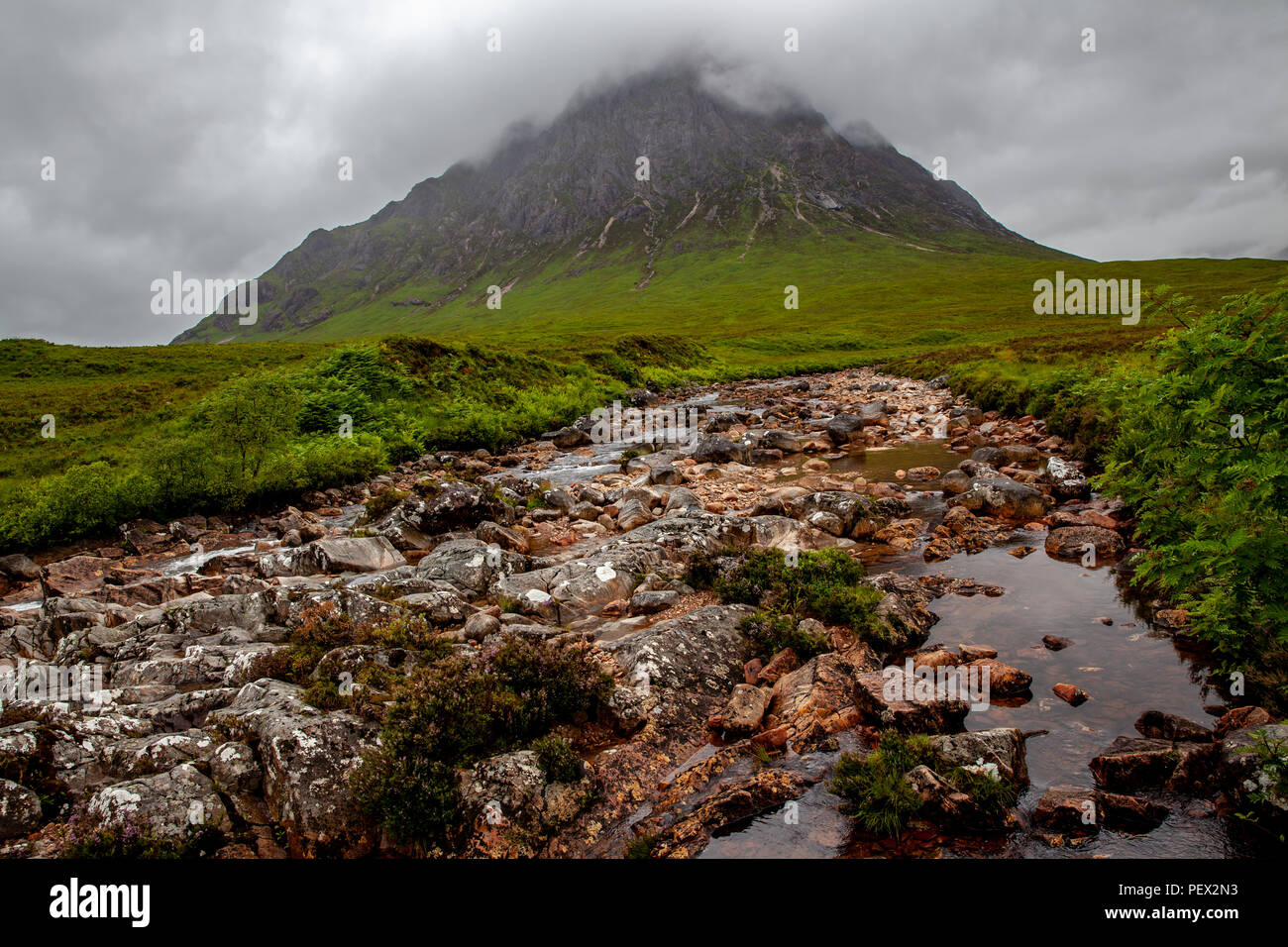 Typical weather Highlands Landscape in Ballachulish Scotland Nature Travel Stock Photo Alamy