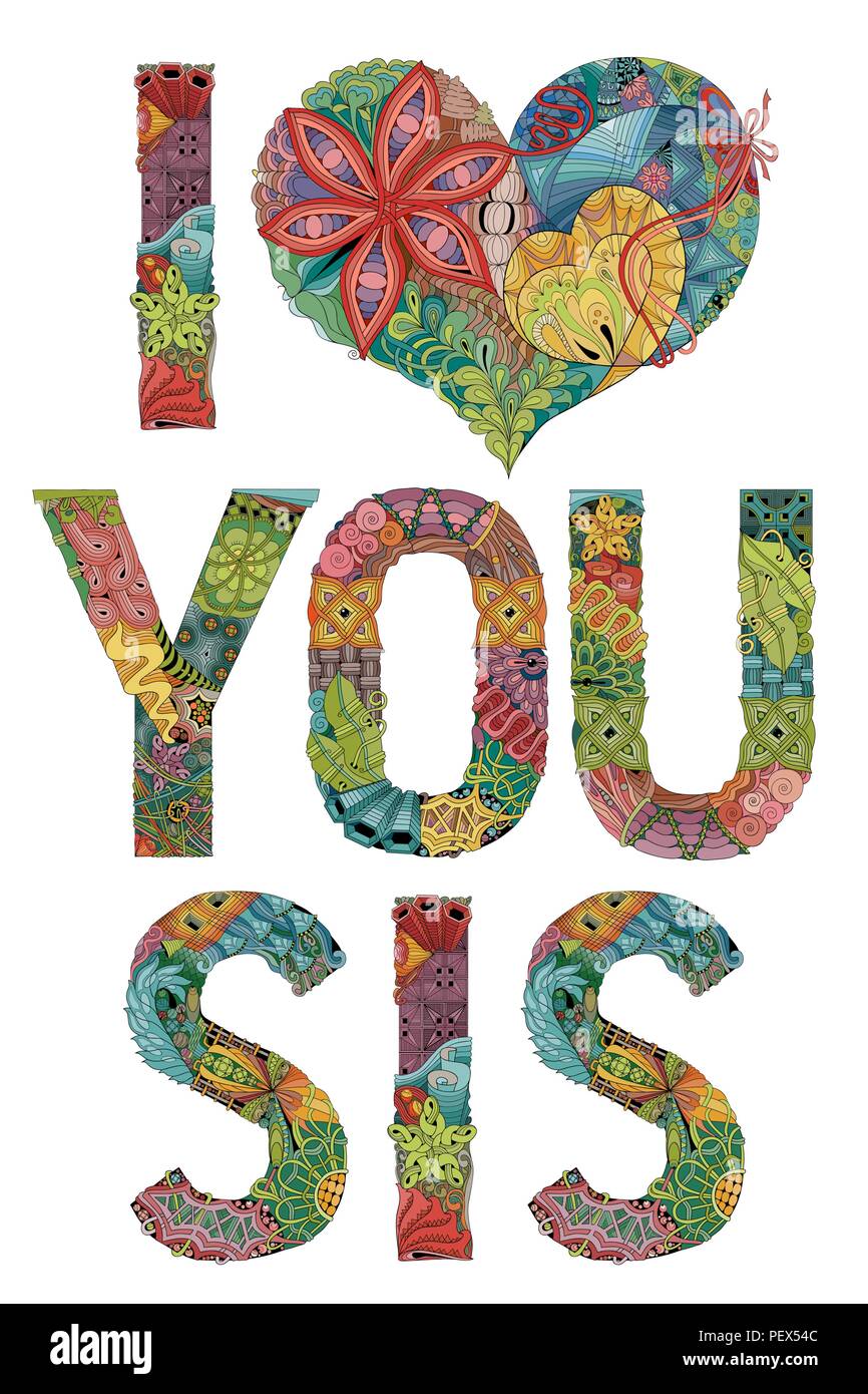 I love you sister Stock Vector Images - Alamy