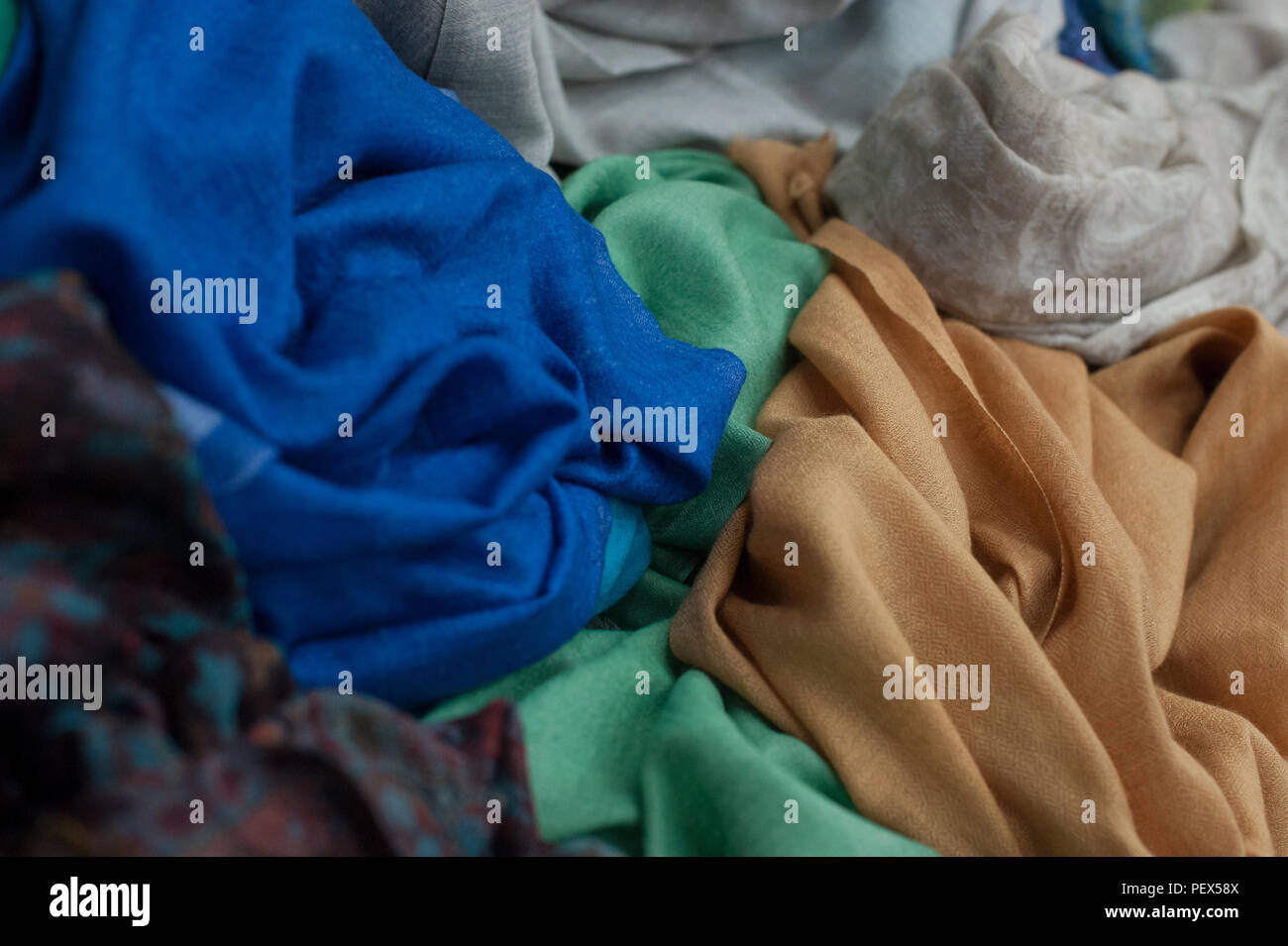 Many kinds of colourful silks. Moghul, the district of silk weavers in