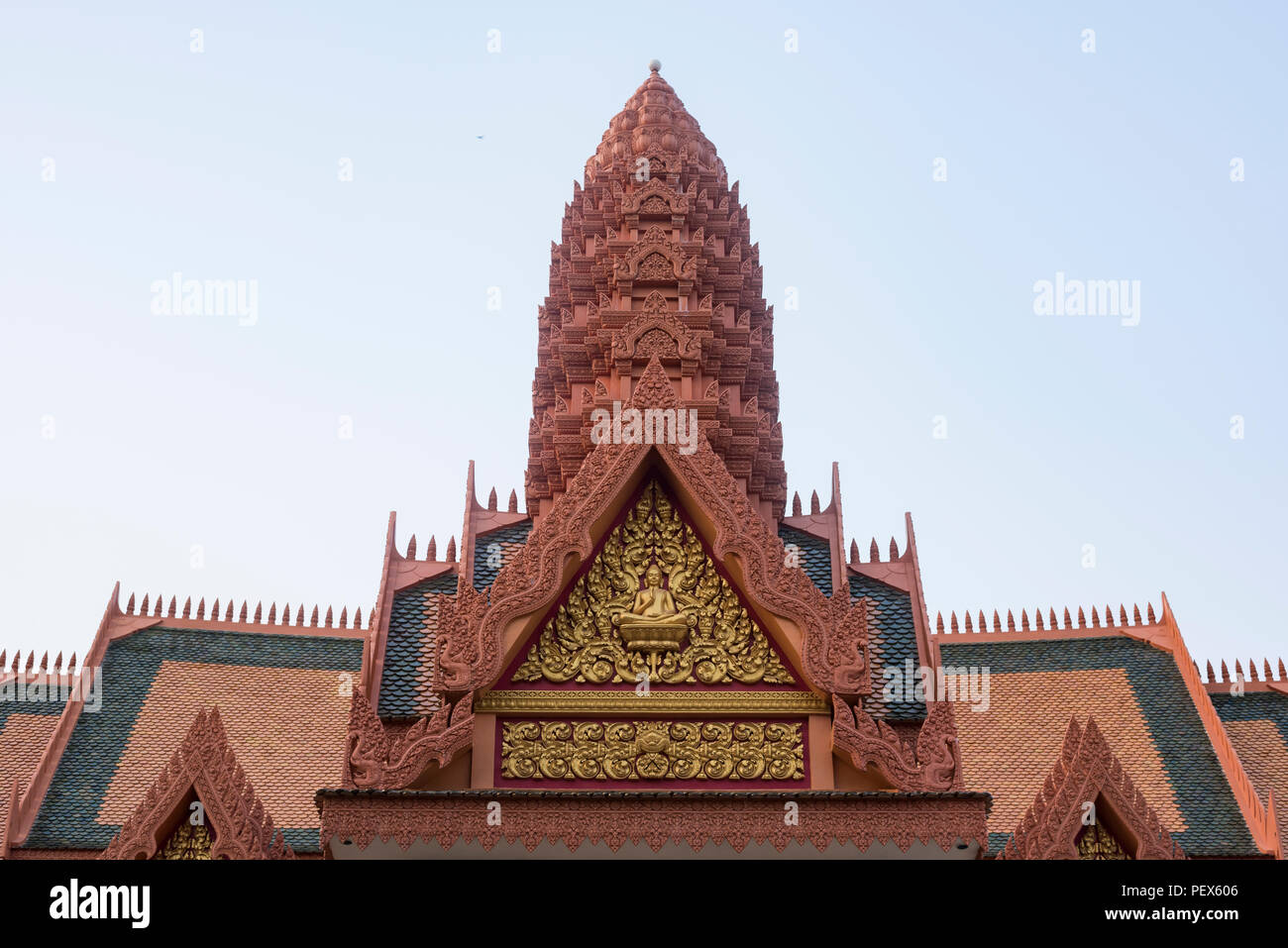 Roof of a Religious Building beside Wat Bo Temple, Siem Reap, Cambodia ...