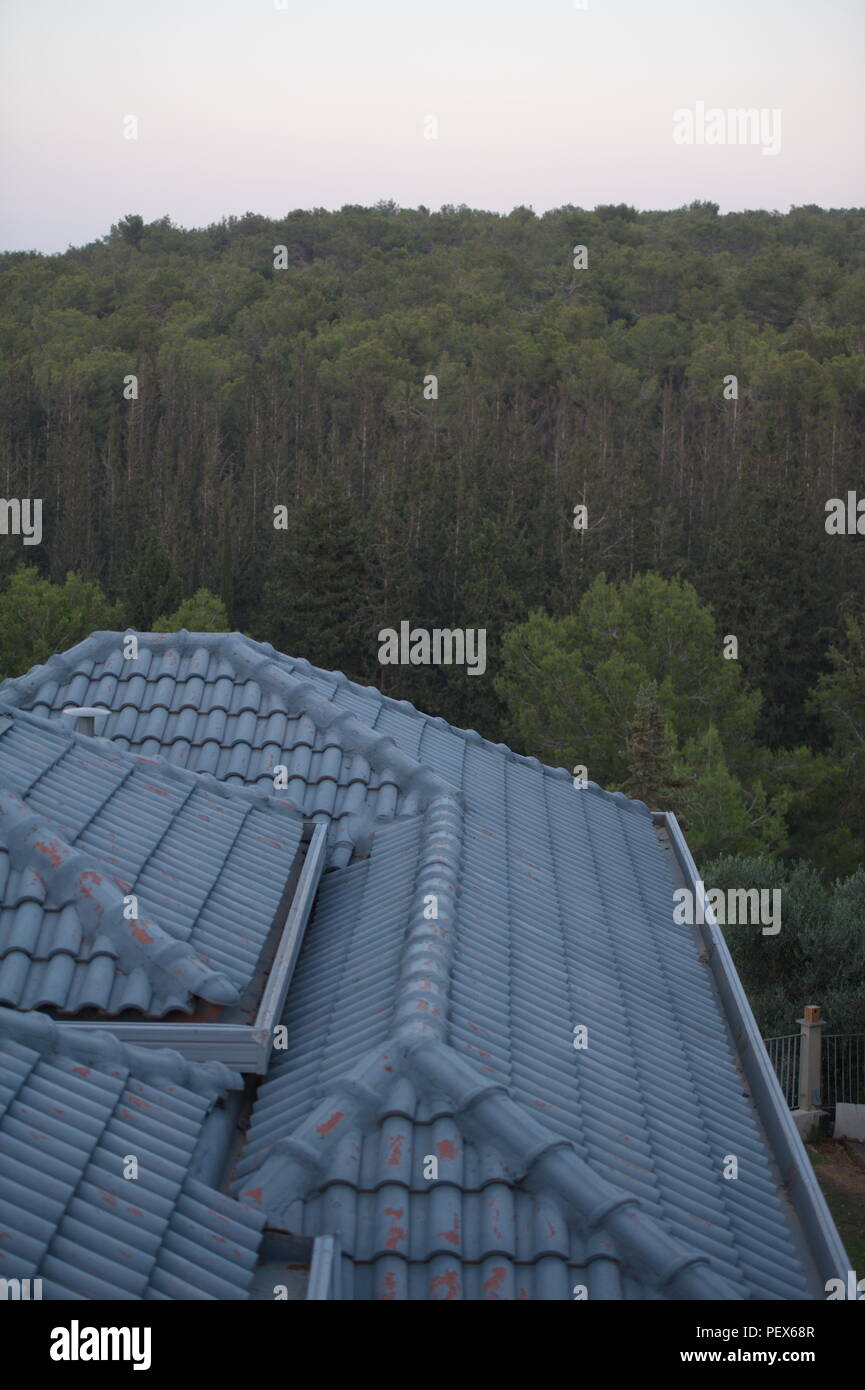 rustic house roof Stock Photo