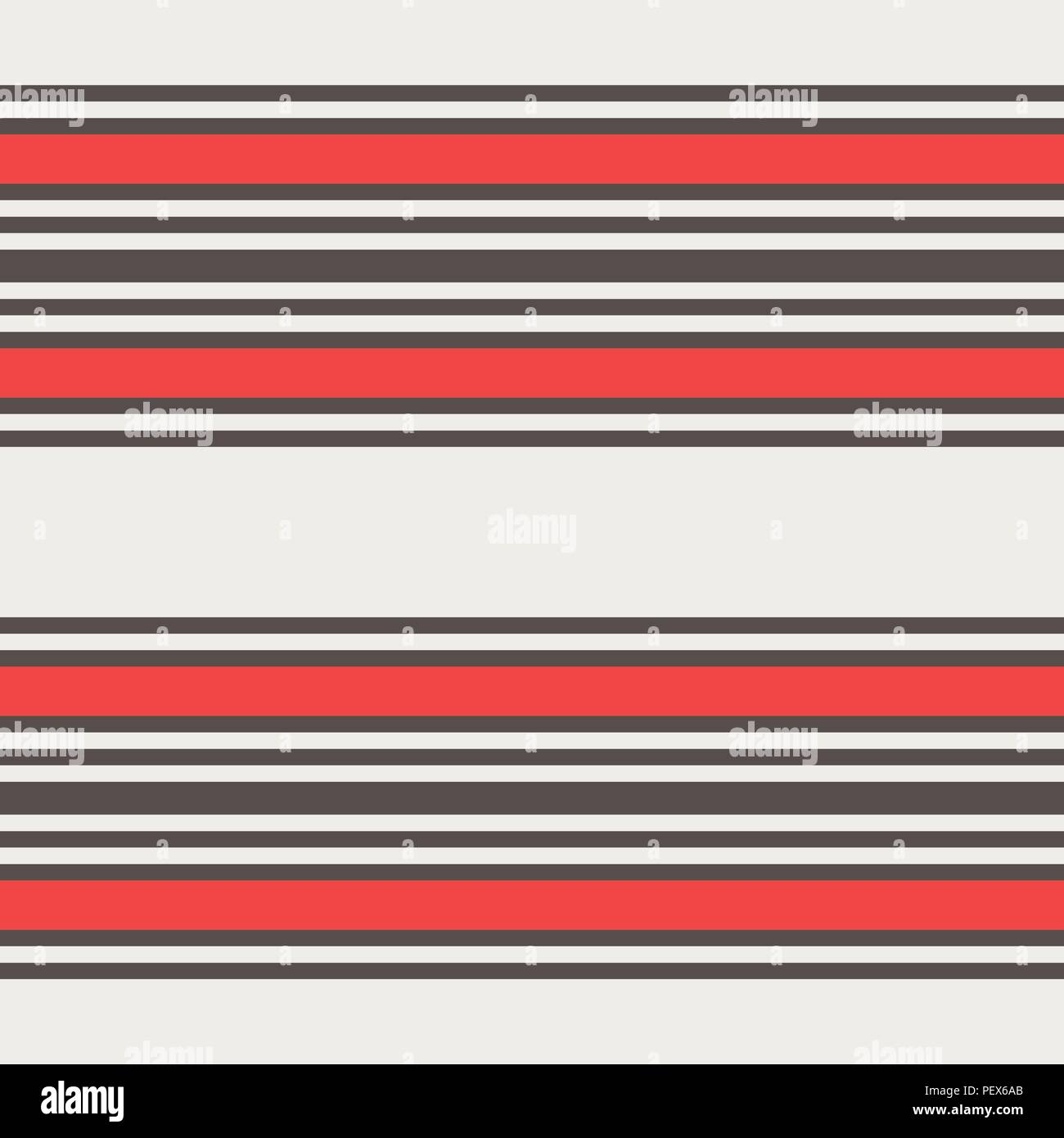 Retro Gray Colored Seamless Pattern with Horizontal Stripes Stock Vector
