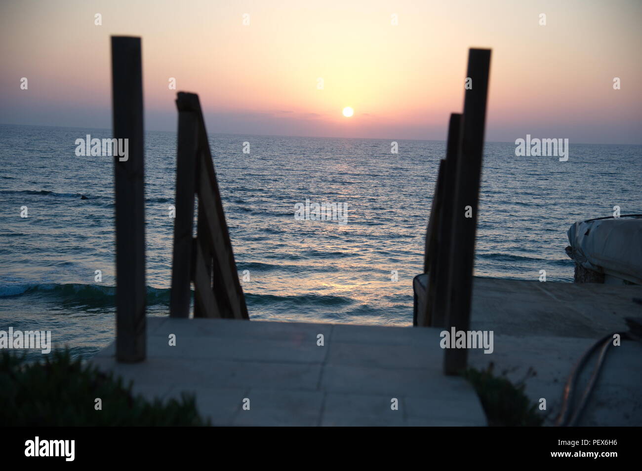 landscape of sunset and sea Stock Photo - Alamy