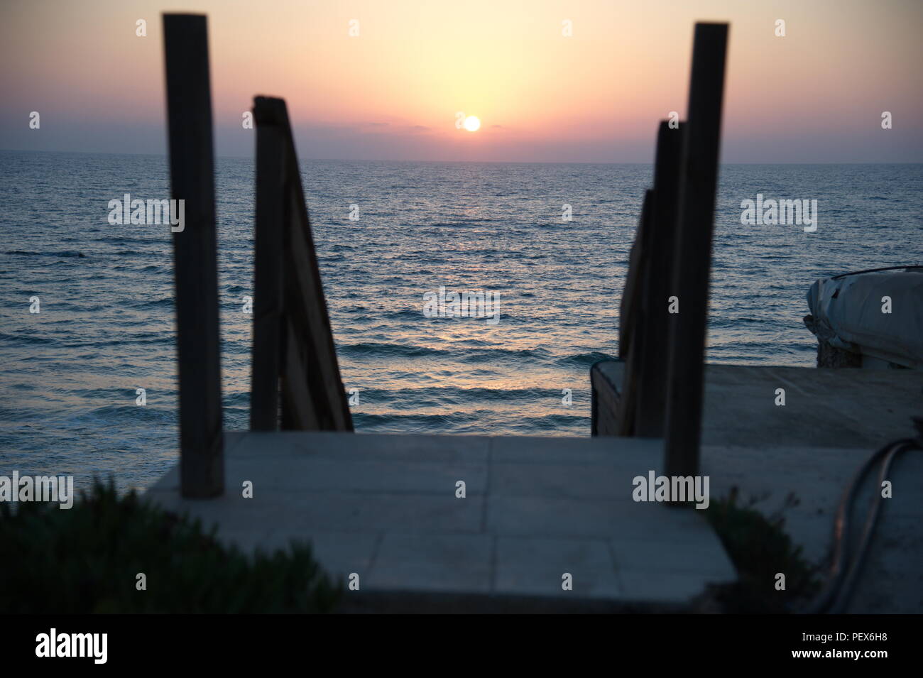 landscape of sunset and sea Stock Photo - Alamy