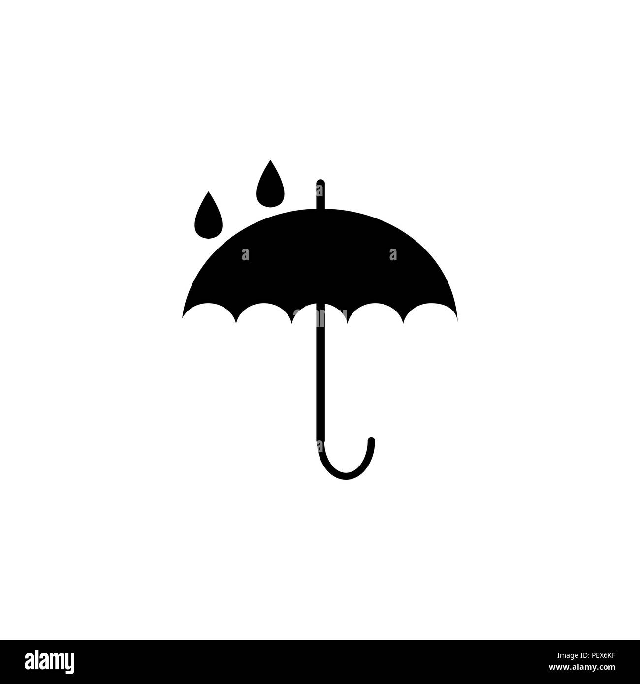 Umbrella icon. vector illustration black on white background Stock ...