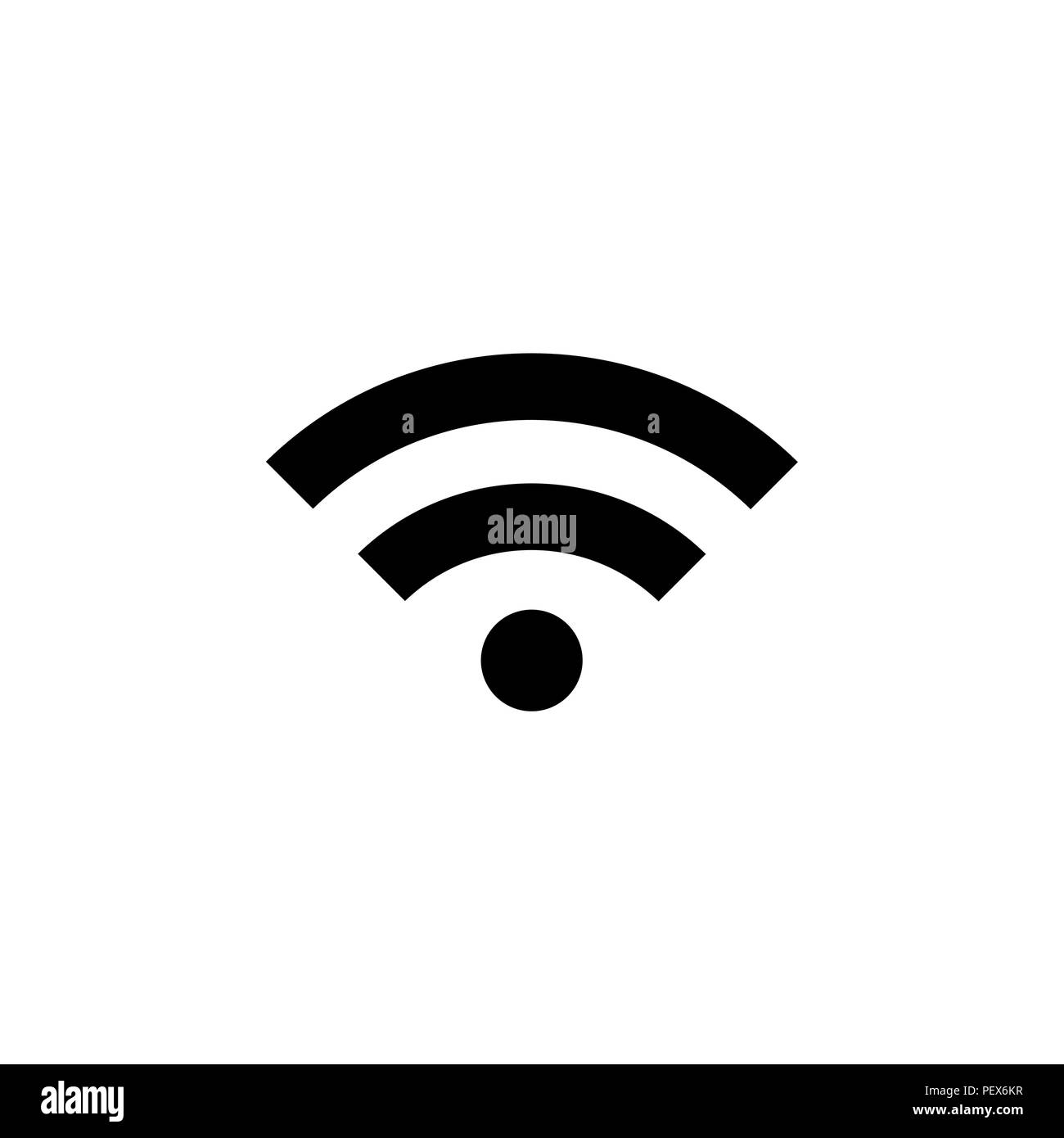Wi-Fi Icon. vector illustration black on white background Stock Vector ...