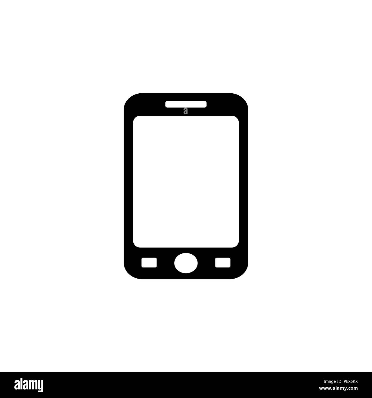 smart phone isolation vector black on white background Stock Vector ...