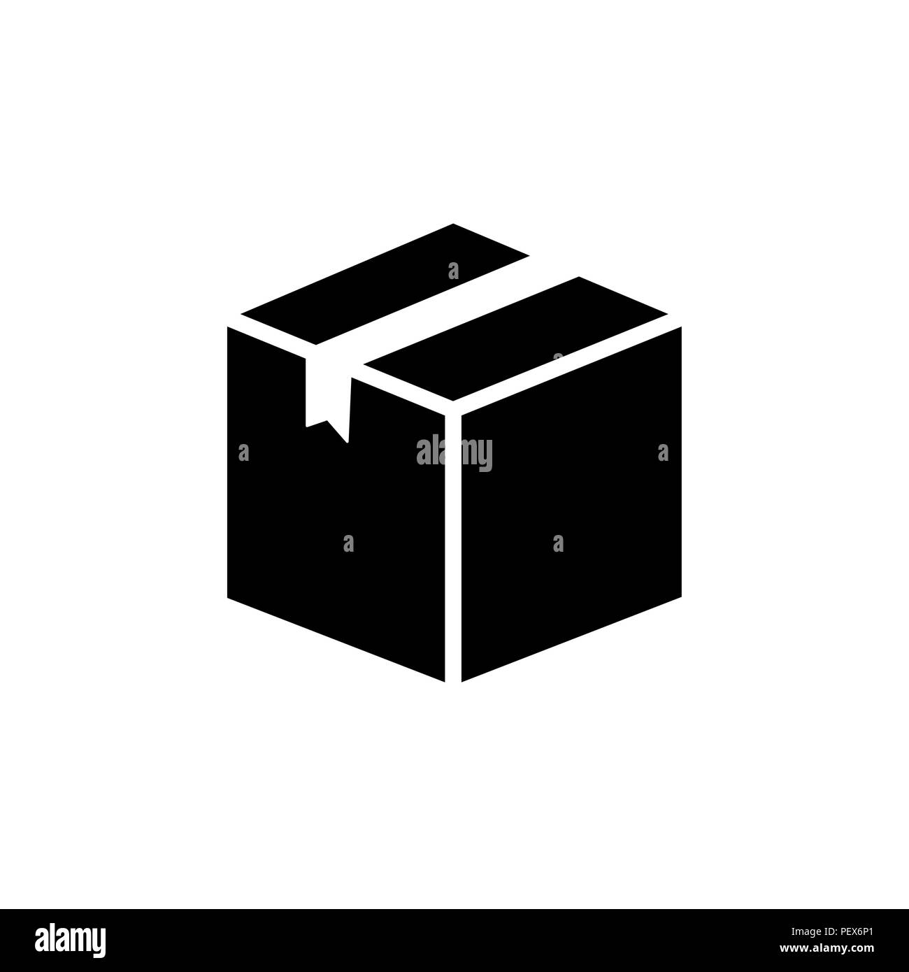 Box vector icon. vector illustration black on white background Stock ...
