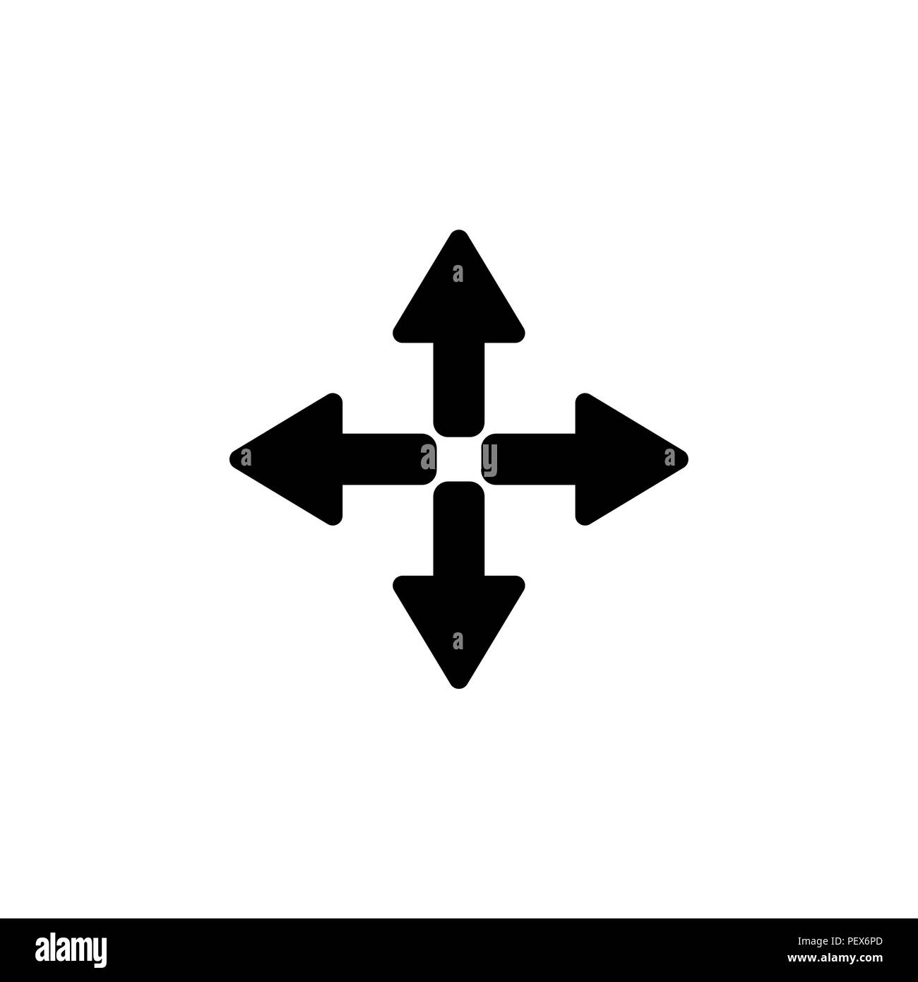 symbol arrows vector black on white background Stock Vector