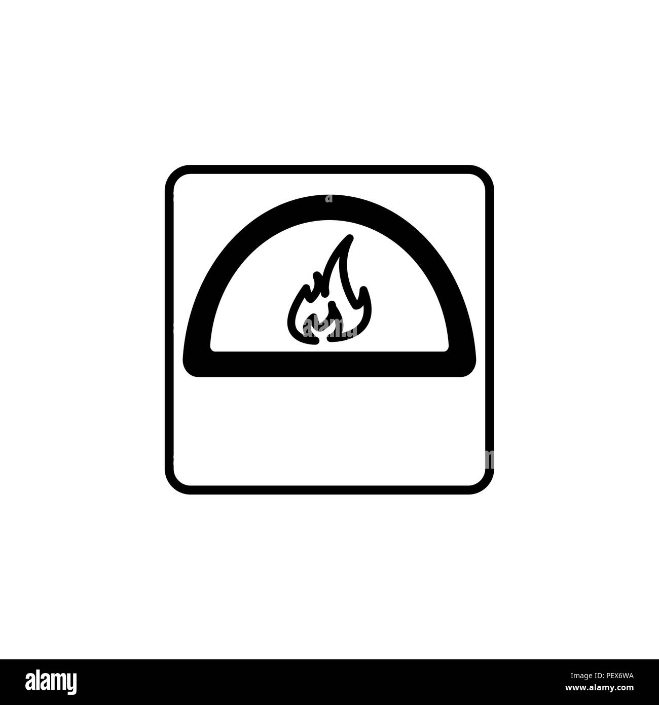 oven line icon. vector illustration black on white background Stock Vector