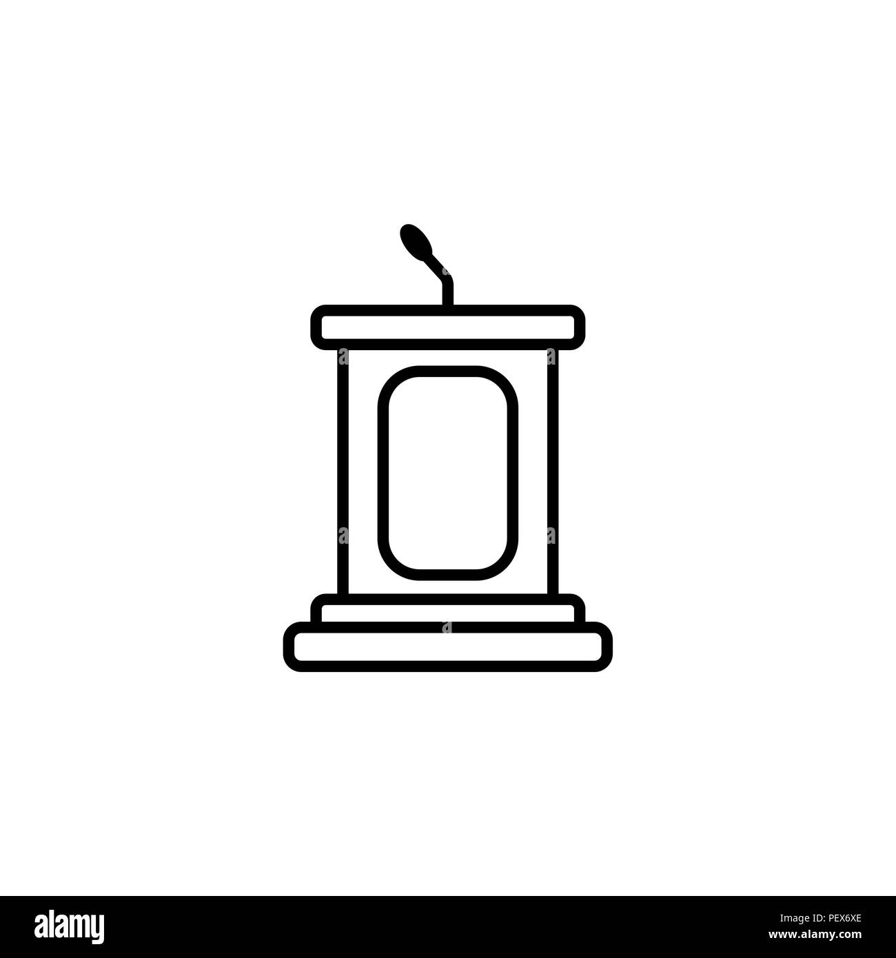 tribune icon. vector illustration black on white background Stock Vector