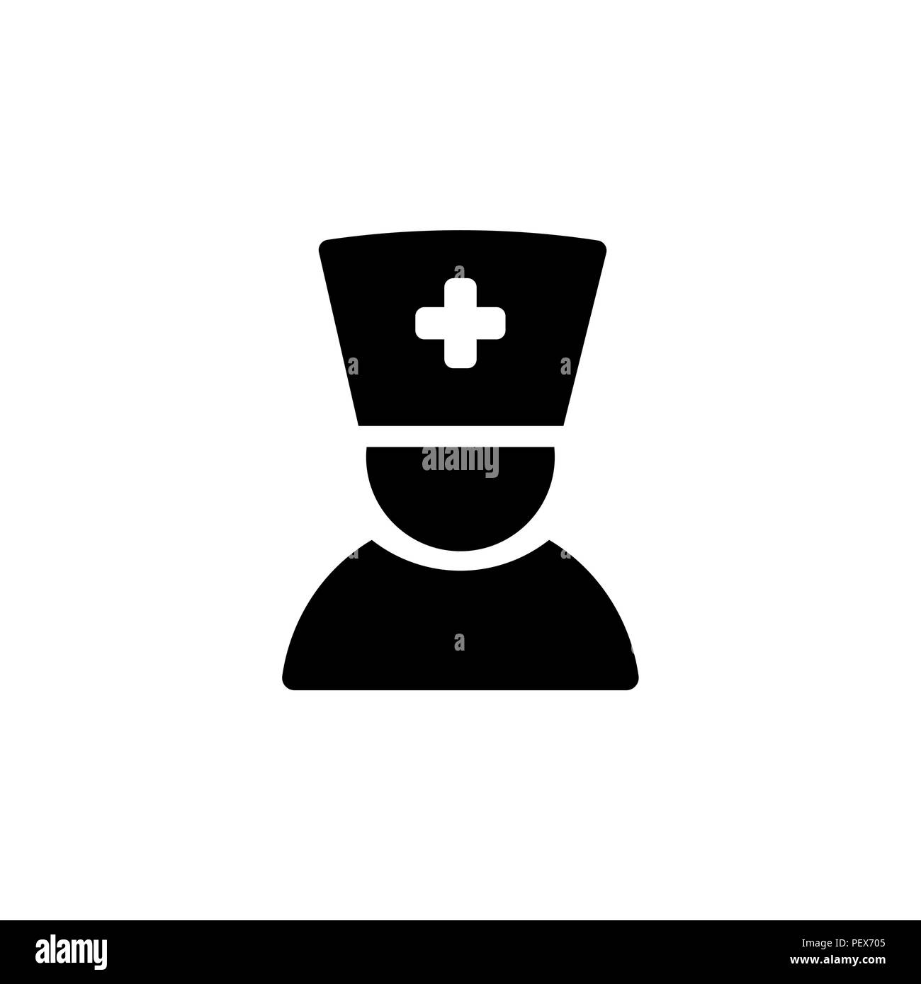 doctor icon. vector illustration black on white background Stock Vector ...