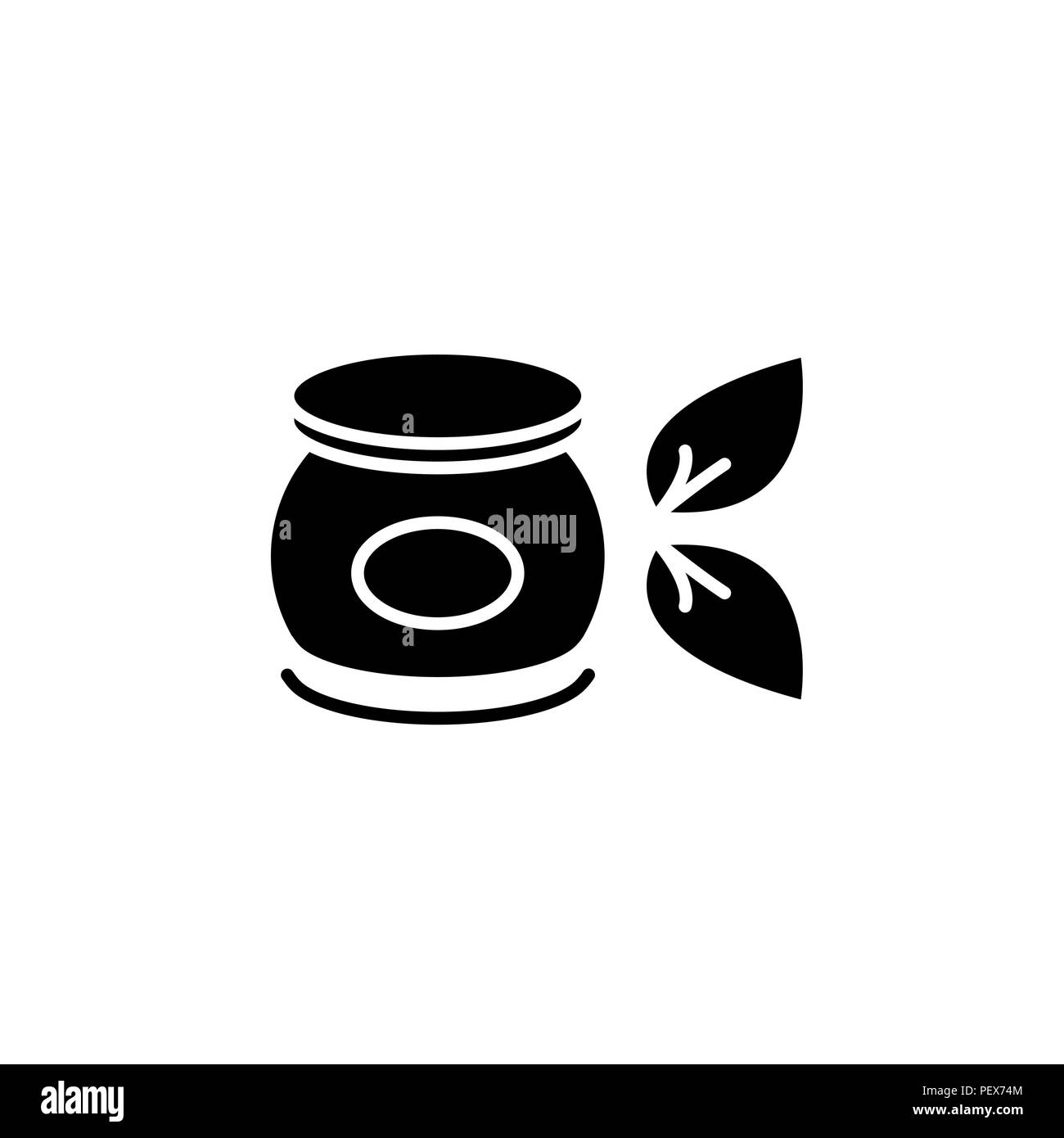Vector cream icon. vector illustration black on white background Stock Vector