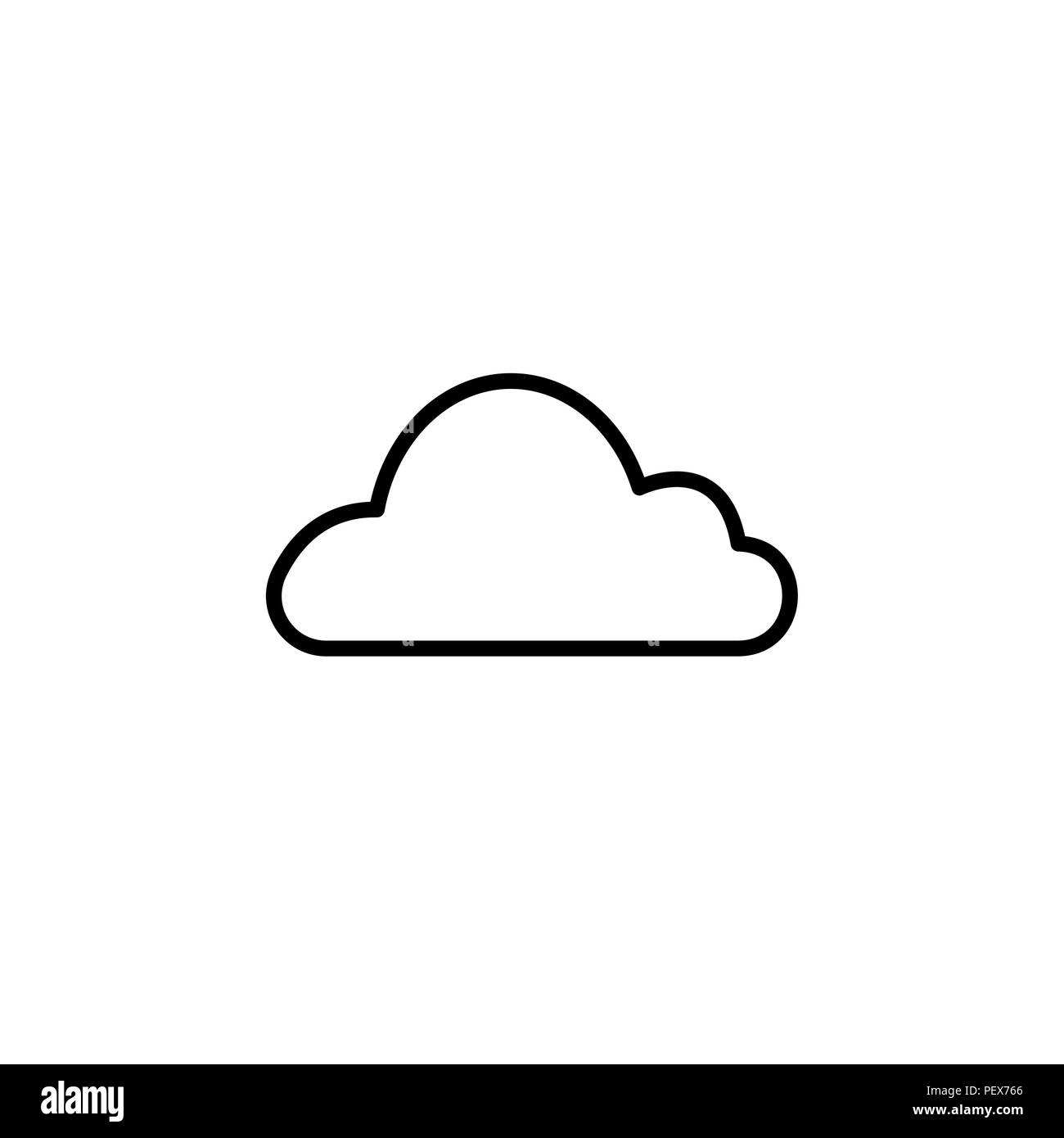 Cloud icon. Vector illustration black on white background Stock Vector ...