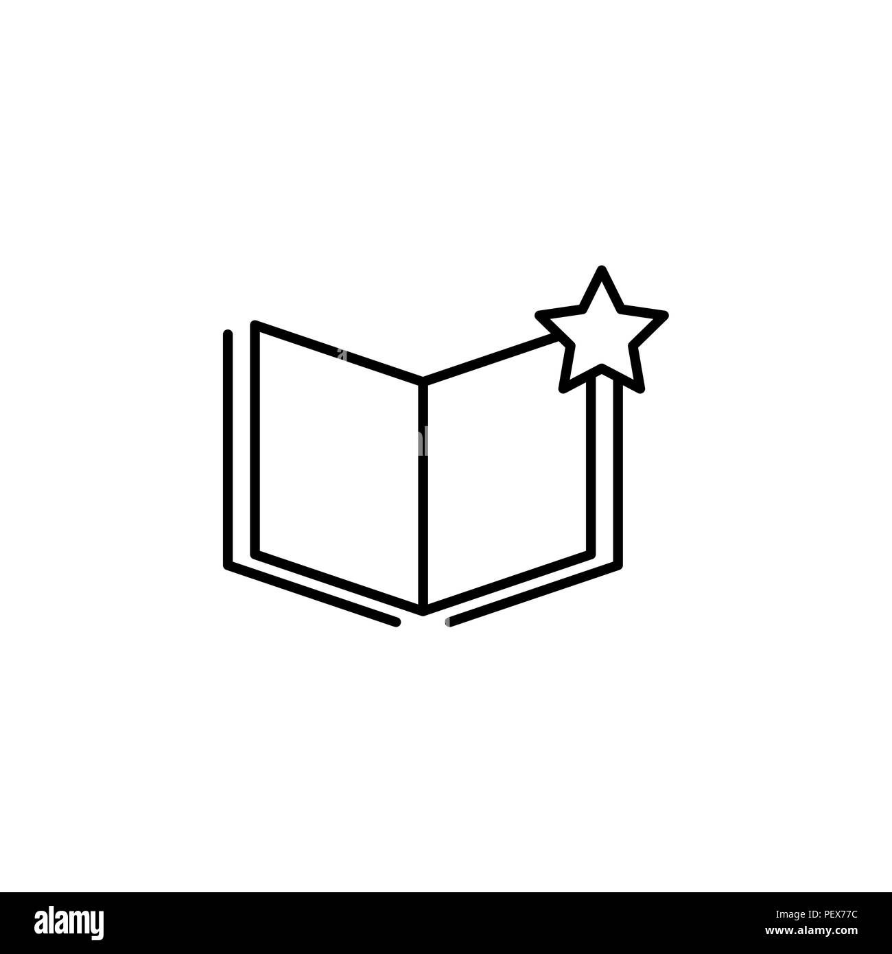 Vector Favorite Document Icon black on white background Stock Vector