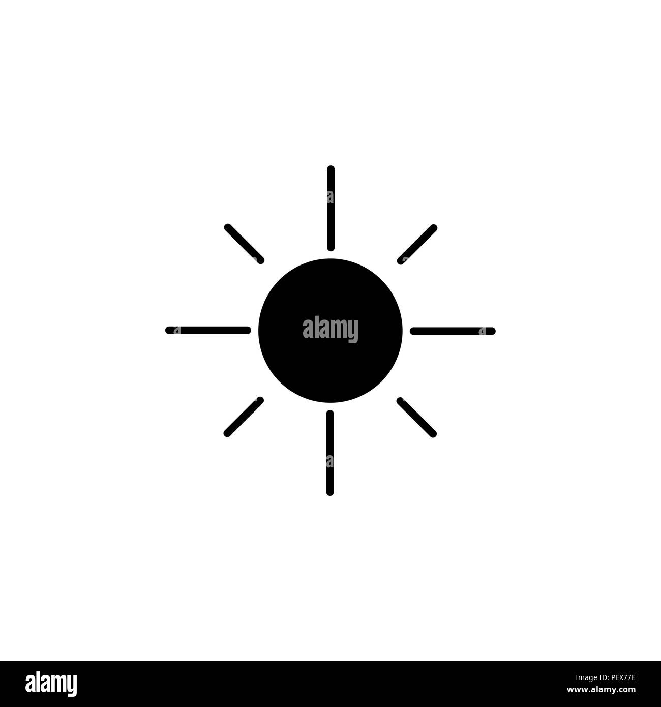 Sun Icon. Vector Illustration Black On White Background Stock Vector 