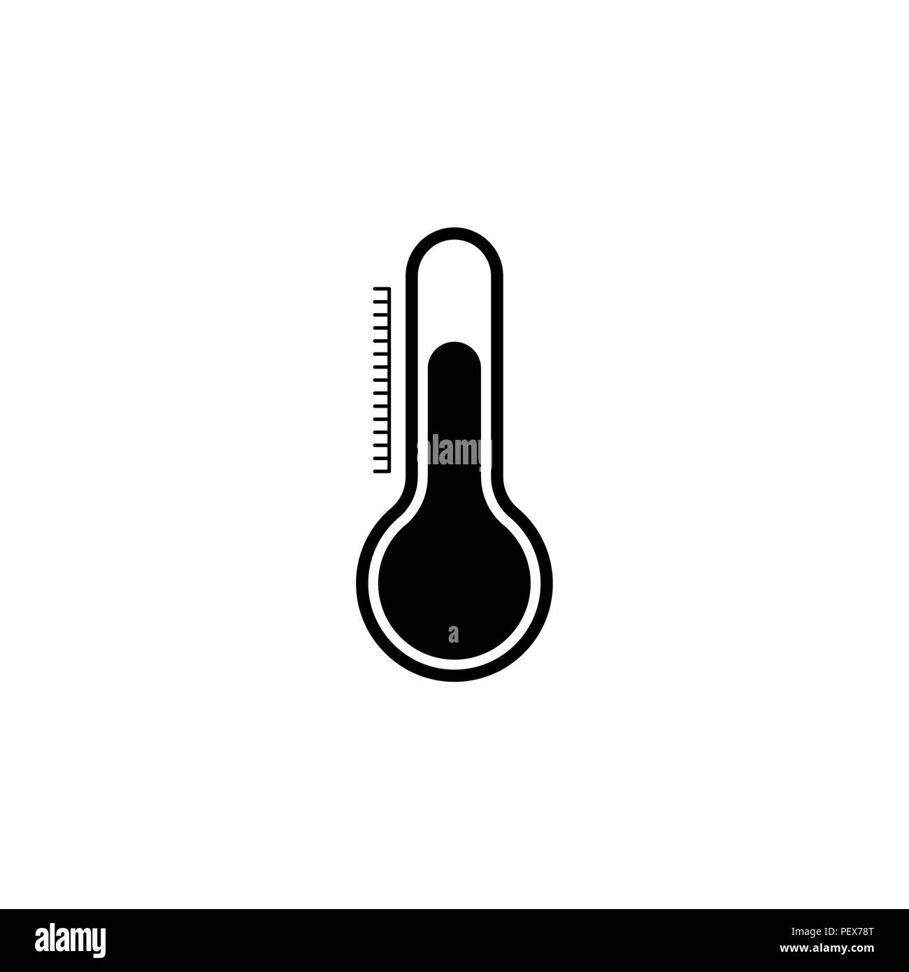 Thermometer icon , vector illustration black on white background Stock ...