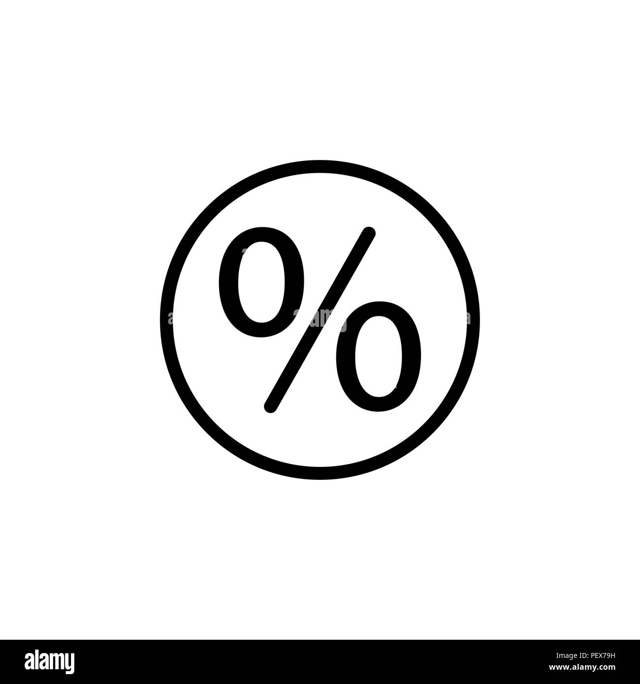 percent sign vector icon symbol illustration business Stock Vector