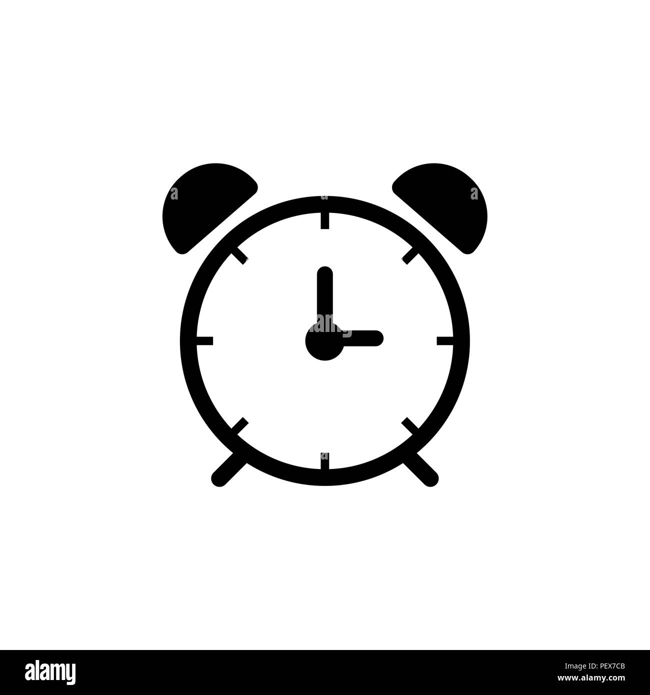 alarm clock. vector illustration black on white background Stock Vector Image & Art Alamy