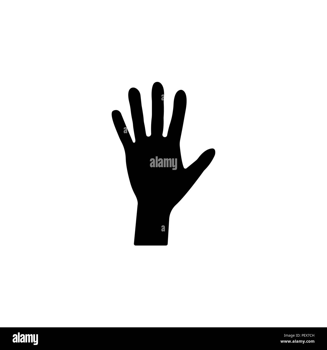 Hand icon vector. vector illustration black on white background Stock ...