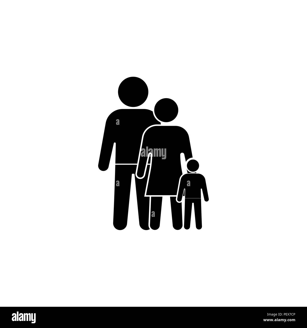family Icon. vector illustration black on white background Stock Vector ...