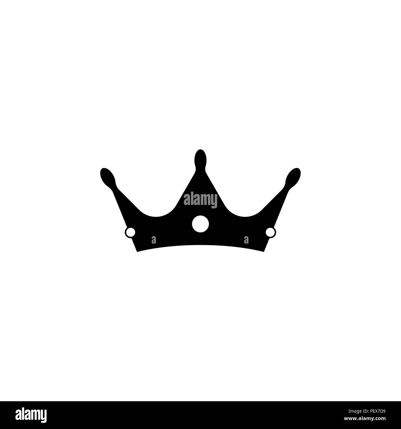 Crown Icon. vector illustration black on white background Stock Vector ...