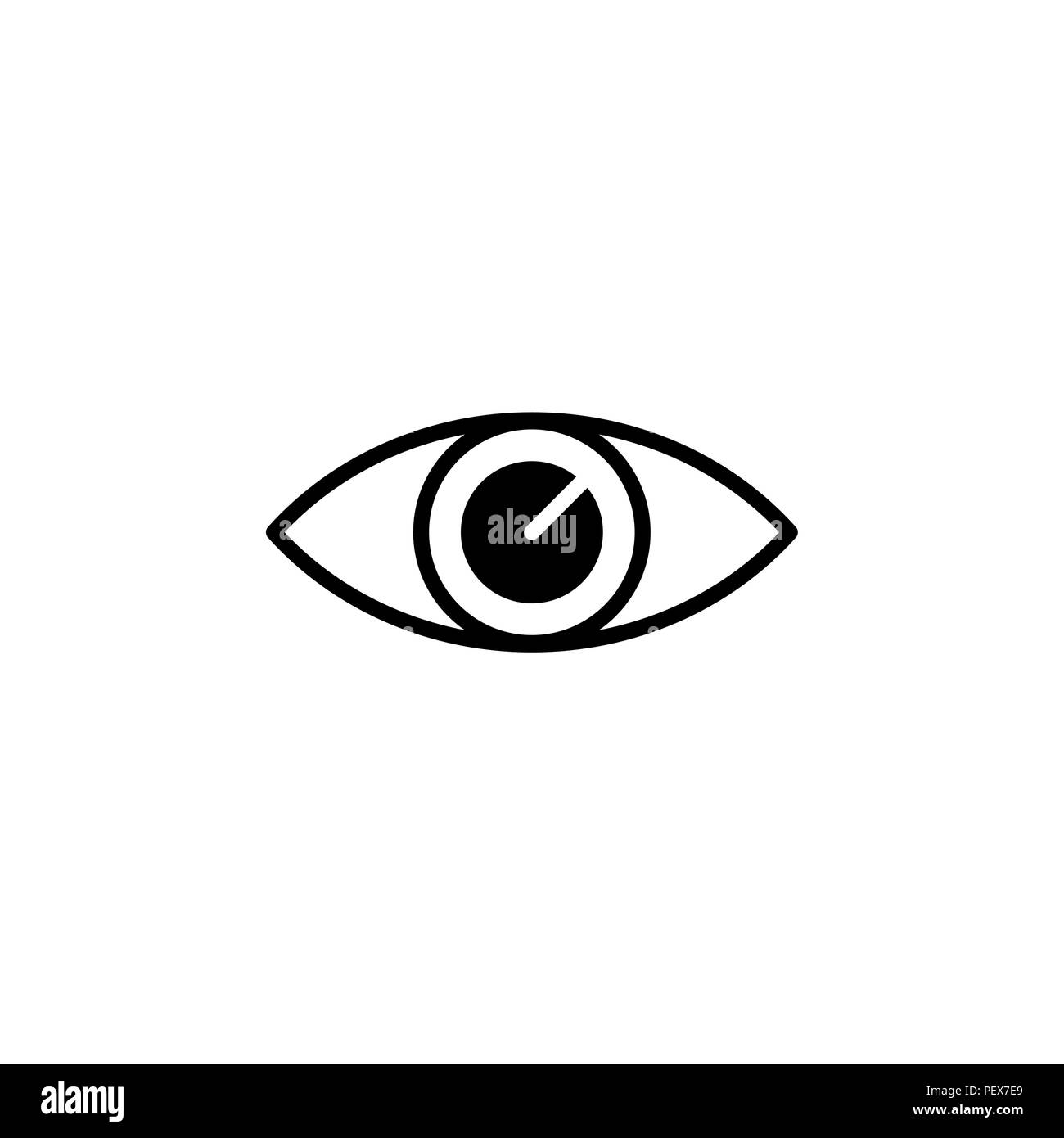 Eye icon. vector illustration black on white background Stock Vector ...