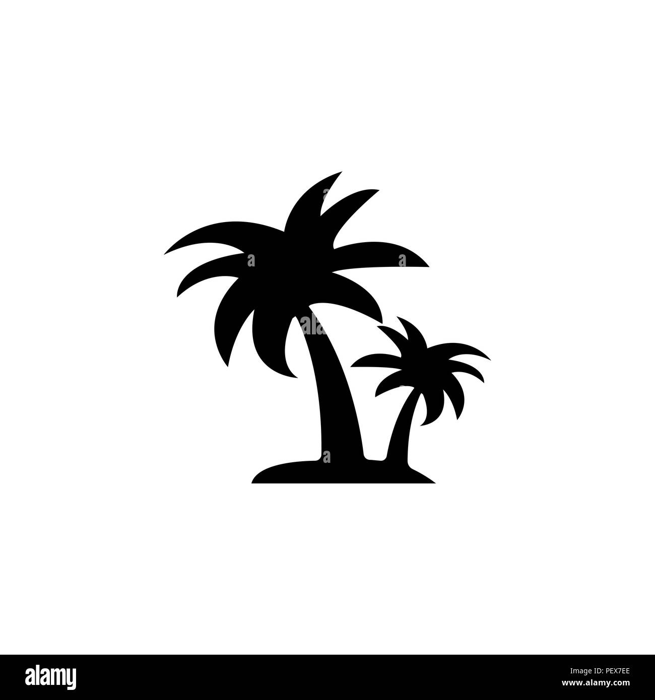palm tropical tree icon (silhouette). vector illustration Stock Vector ...
