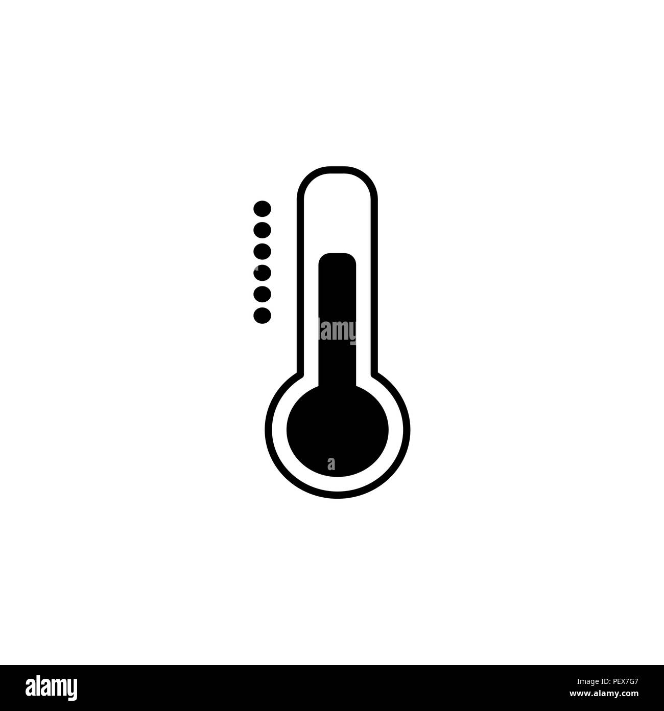 Thermometer icon , vector illustration black on white background Stock Vector