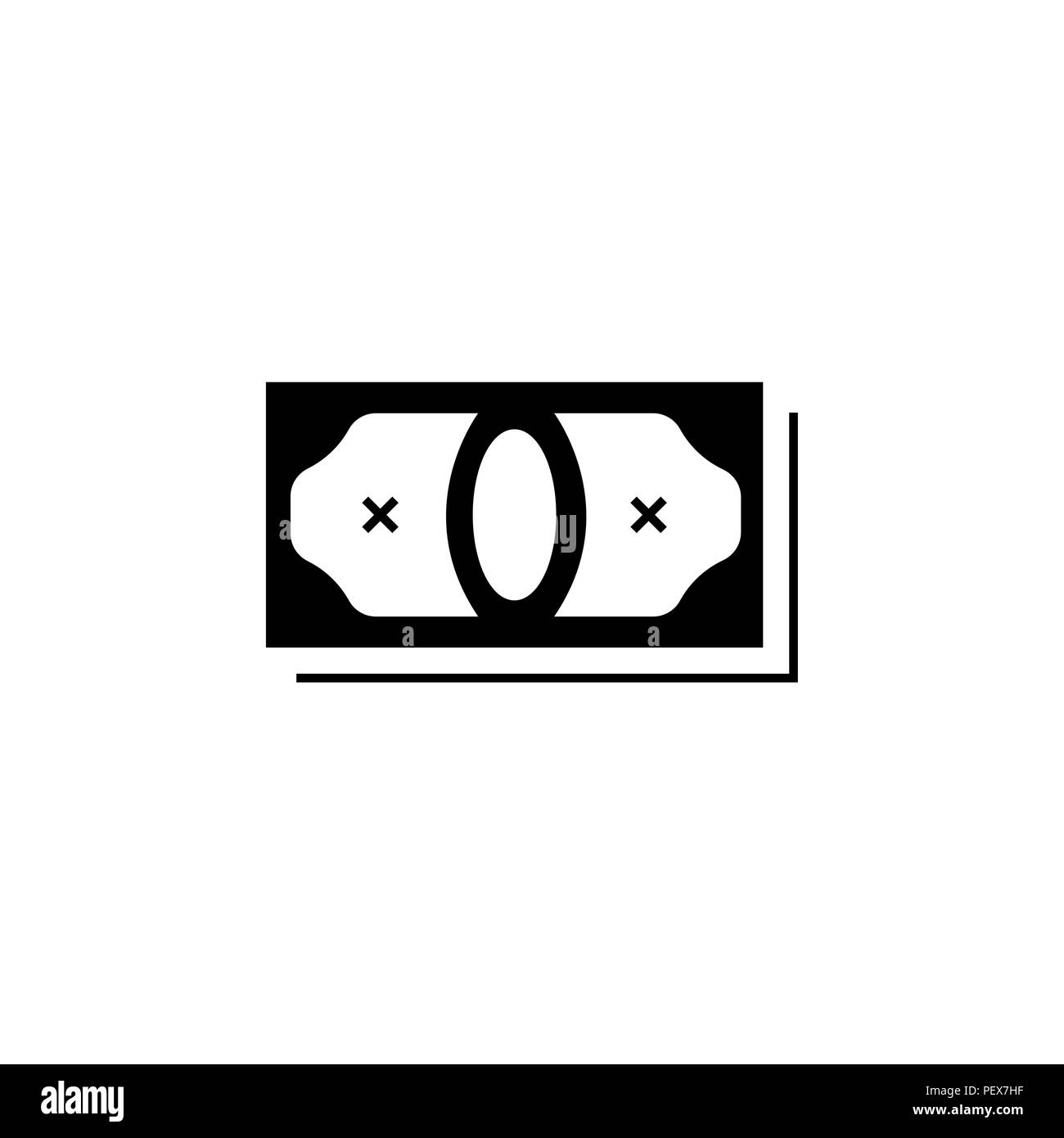 Vector money Icon black on white background Stock Vector Image & Art ...