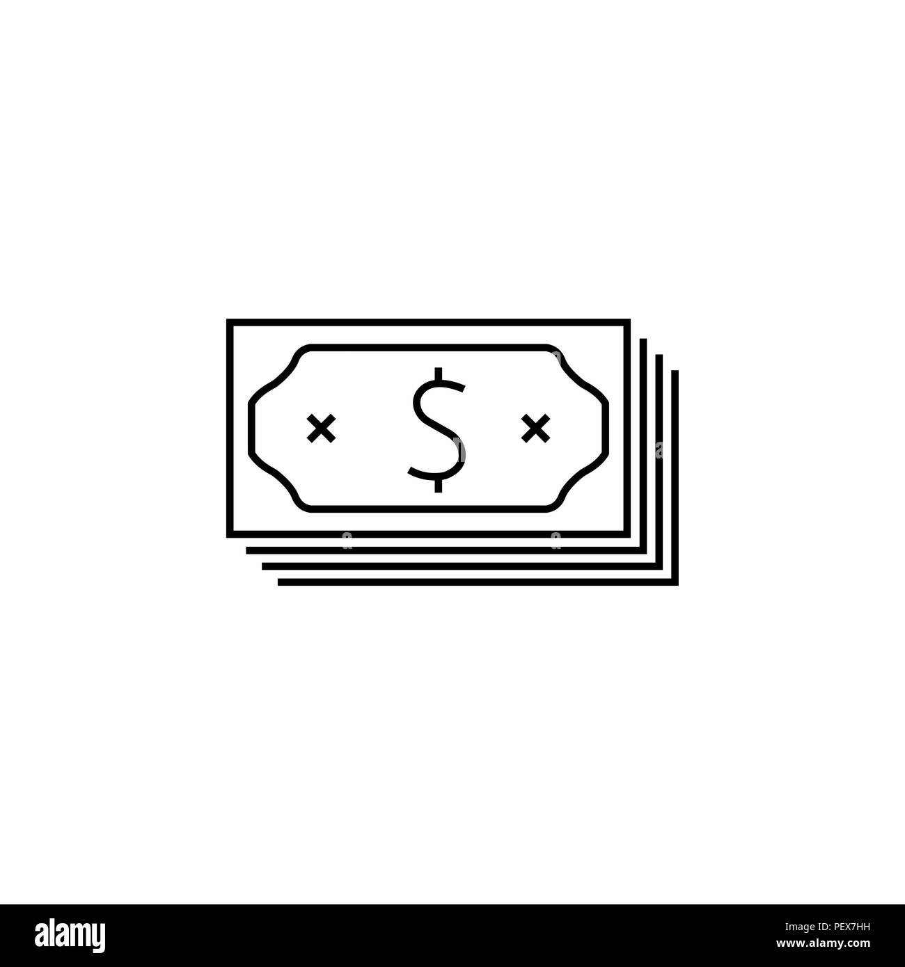 Vector money Icon black on white background Stock Vector Image & Art ...