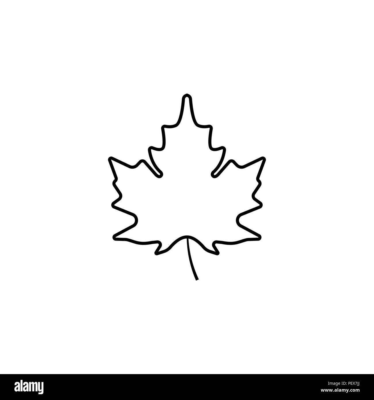 Maple leaf icon black on white background Stock Vector Image & Art - Alamy