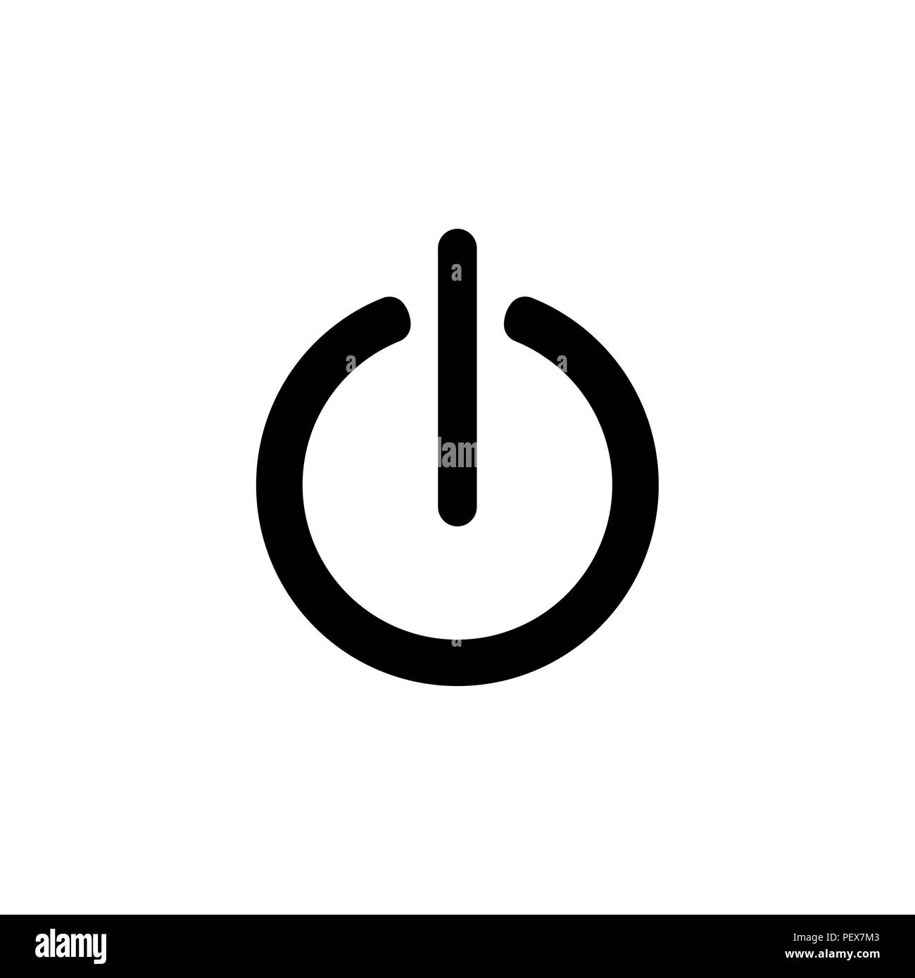 Power on/off icon. Flat design style. vector illustration Stock Vector ...