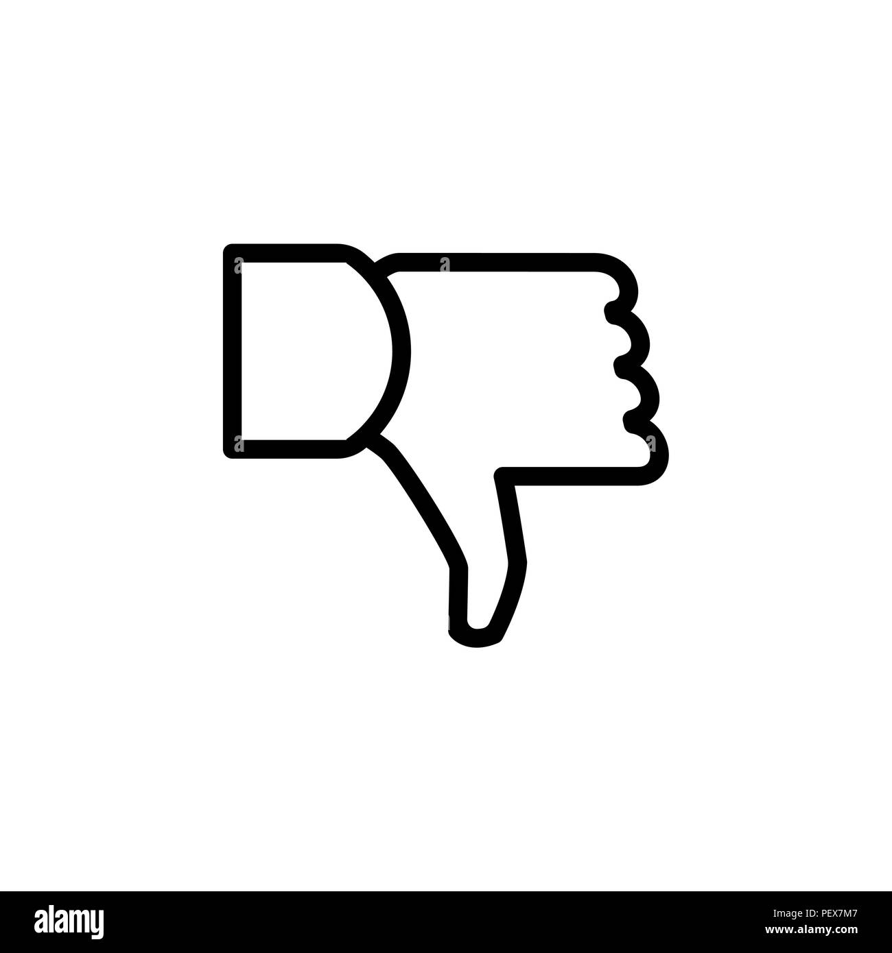 Vector hand with thumb down icon. vector illustration Stock Vector