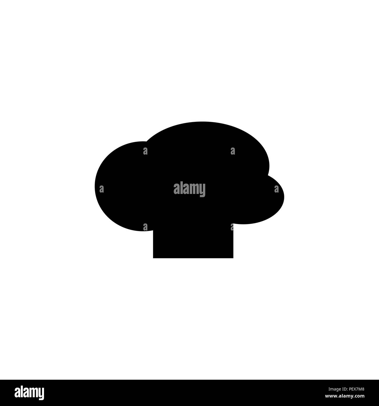 Chef cap vector icon. vector illustration black on white background ...