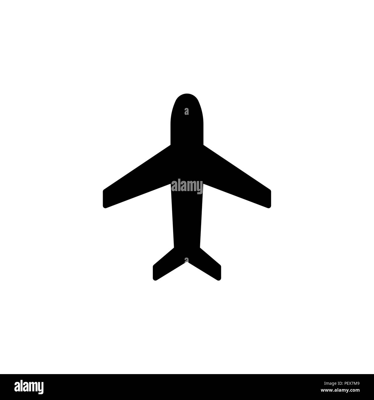 Plane icon. vector illustration black on white background Stock Vector ...