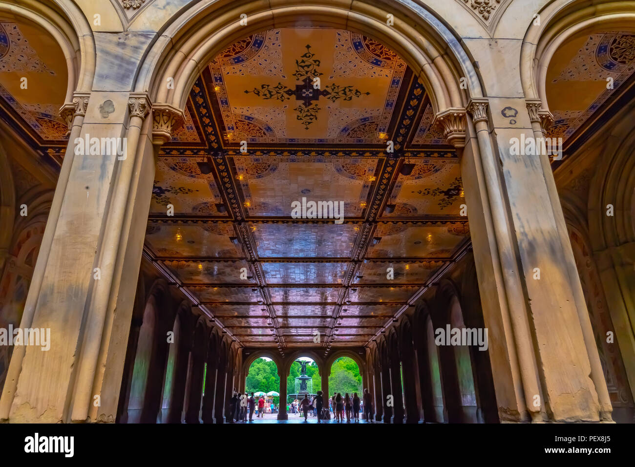 New York City At Bethesda Terrace Underpass In Central Park. Stock Photo,  Picture and Royalty Free Image. Image 25848938.