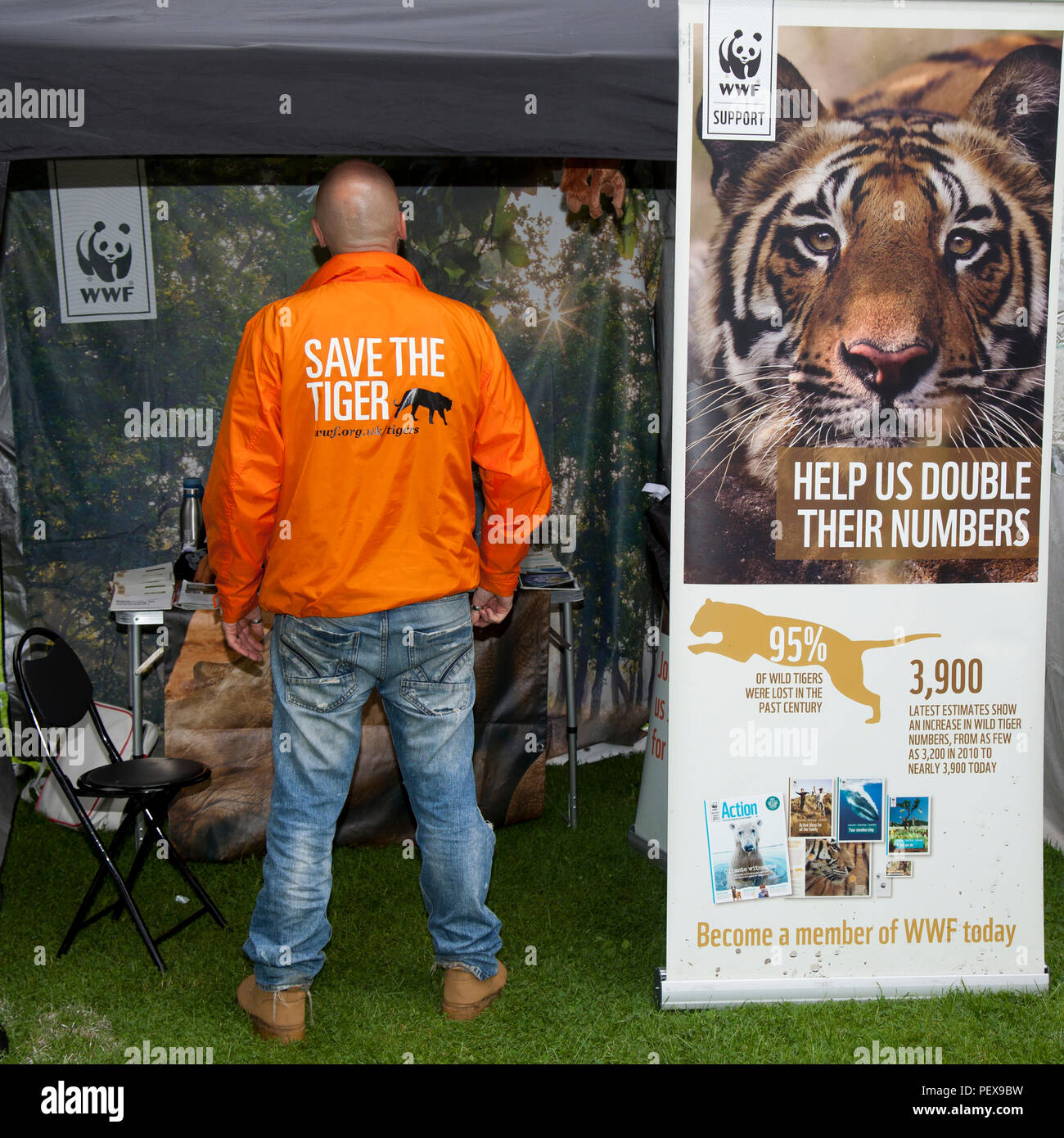 WWF World Wildlife fund for Nature. Charity Kiosk in Southport Flower Show  grounds, Merseyside, UK Stock Photo - Alamy