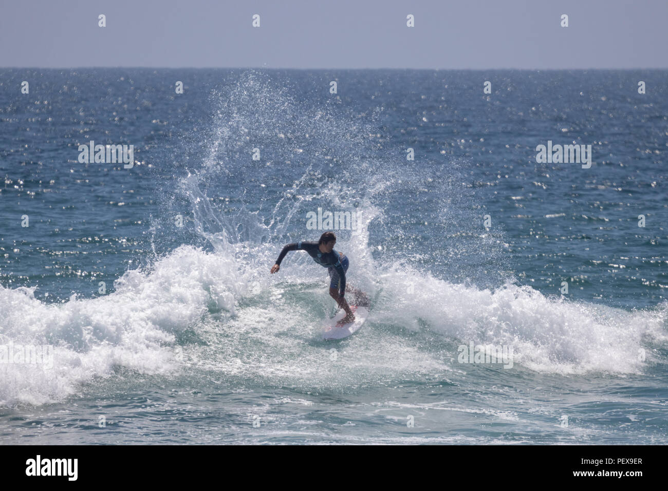 Kanoa Igarashi competing in the US Open of Surfing 2018 Stock Photo - Alamy