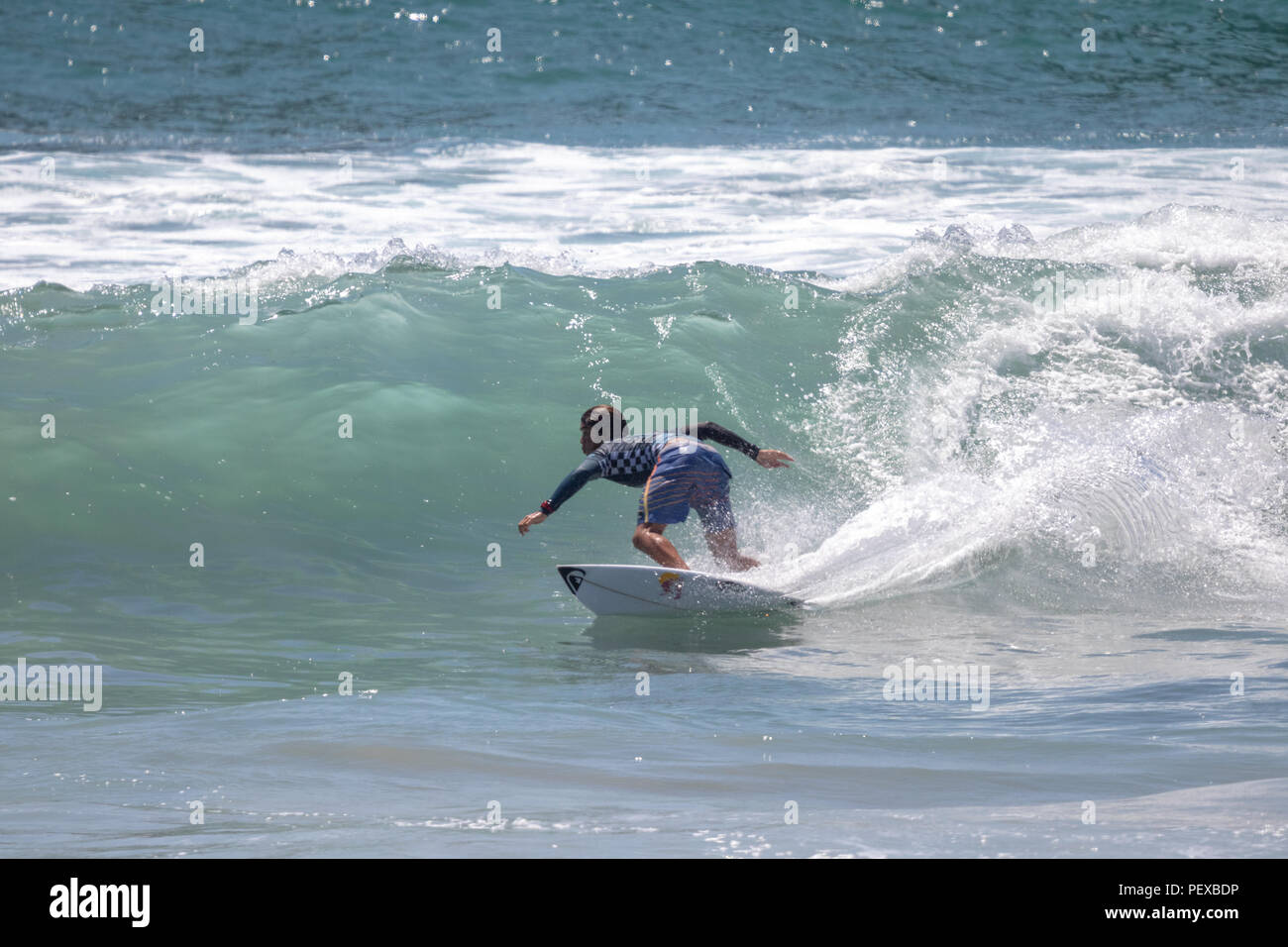 Kanoa Igarashi competing in the US Open of Surfing 2018 Stock Photo