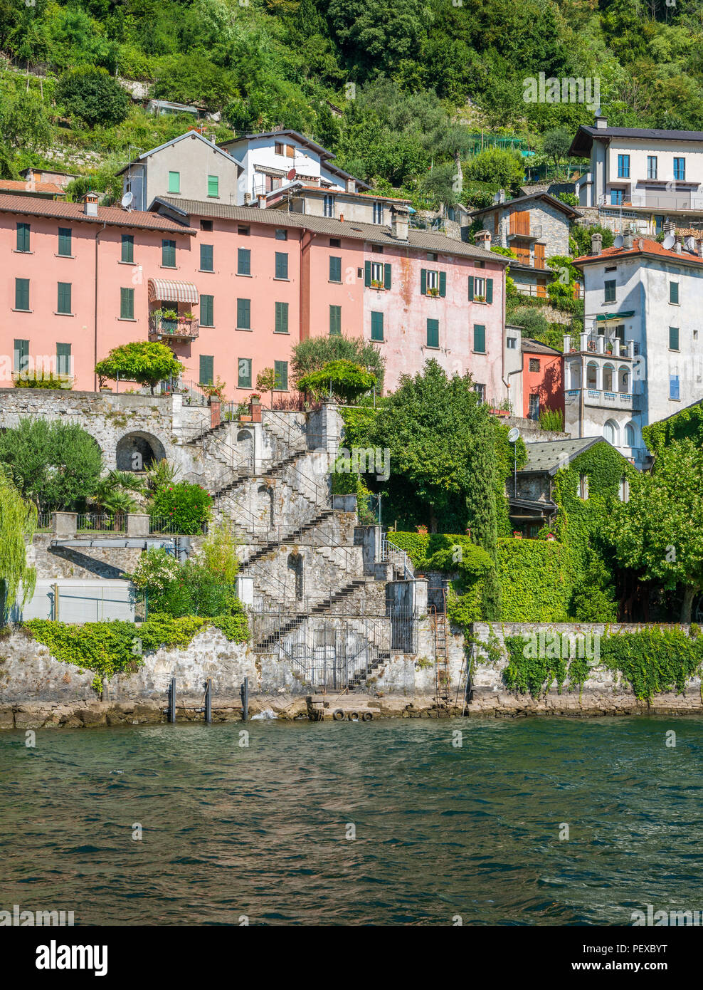 Scenic Sight In Brienno On The Como Lake Lombardy Italy Stock Photo