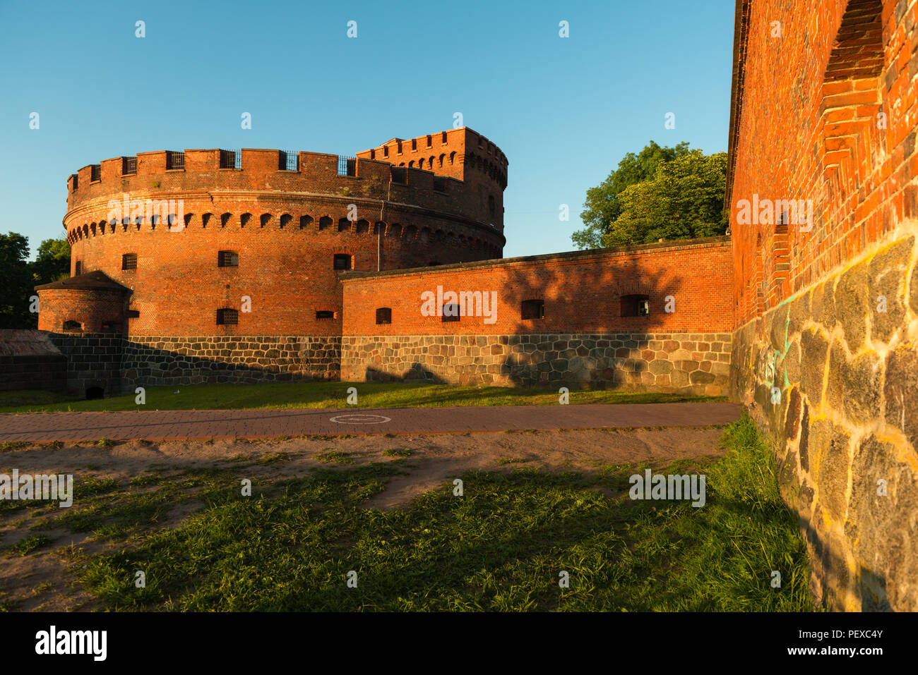 The Dohnaturm or Dohna Tower, Oberteich,old town wall, mid19th century,  amber museum, Kaliningrad, former Königsberg, Oblast Kaliningrad, Russia| Stock Photo
