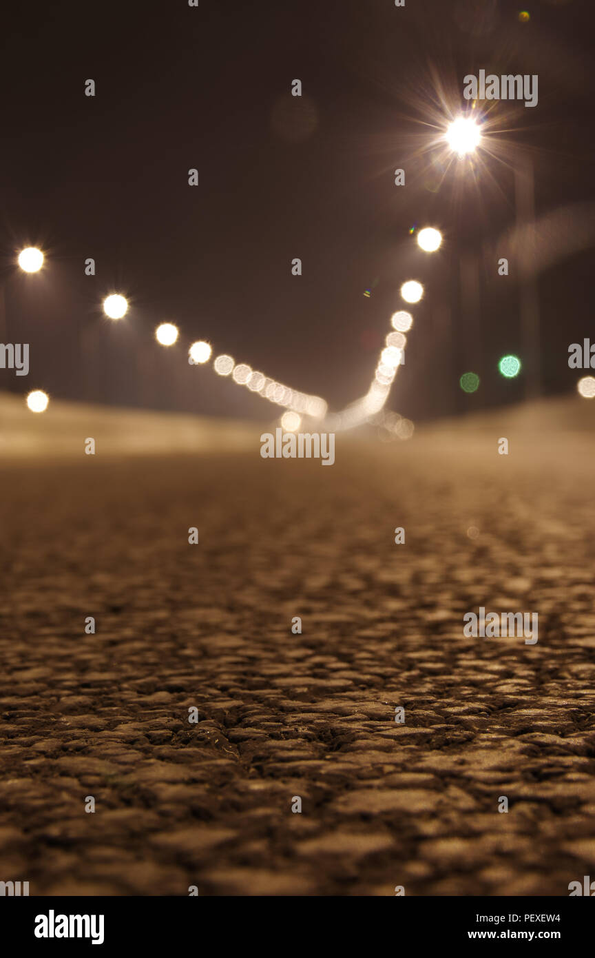 Defocused night city road hi-res stock photography and images - Alamy